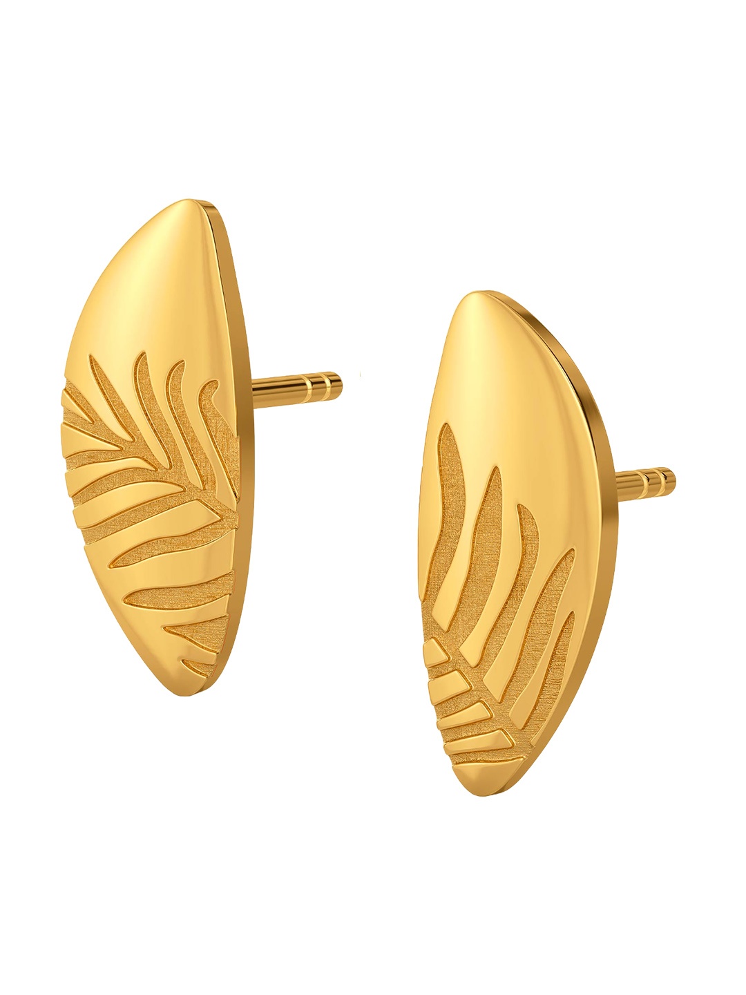 

MELORRA Feasible Fern 18KT Gold Stud Earrings- 2.26 gm
