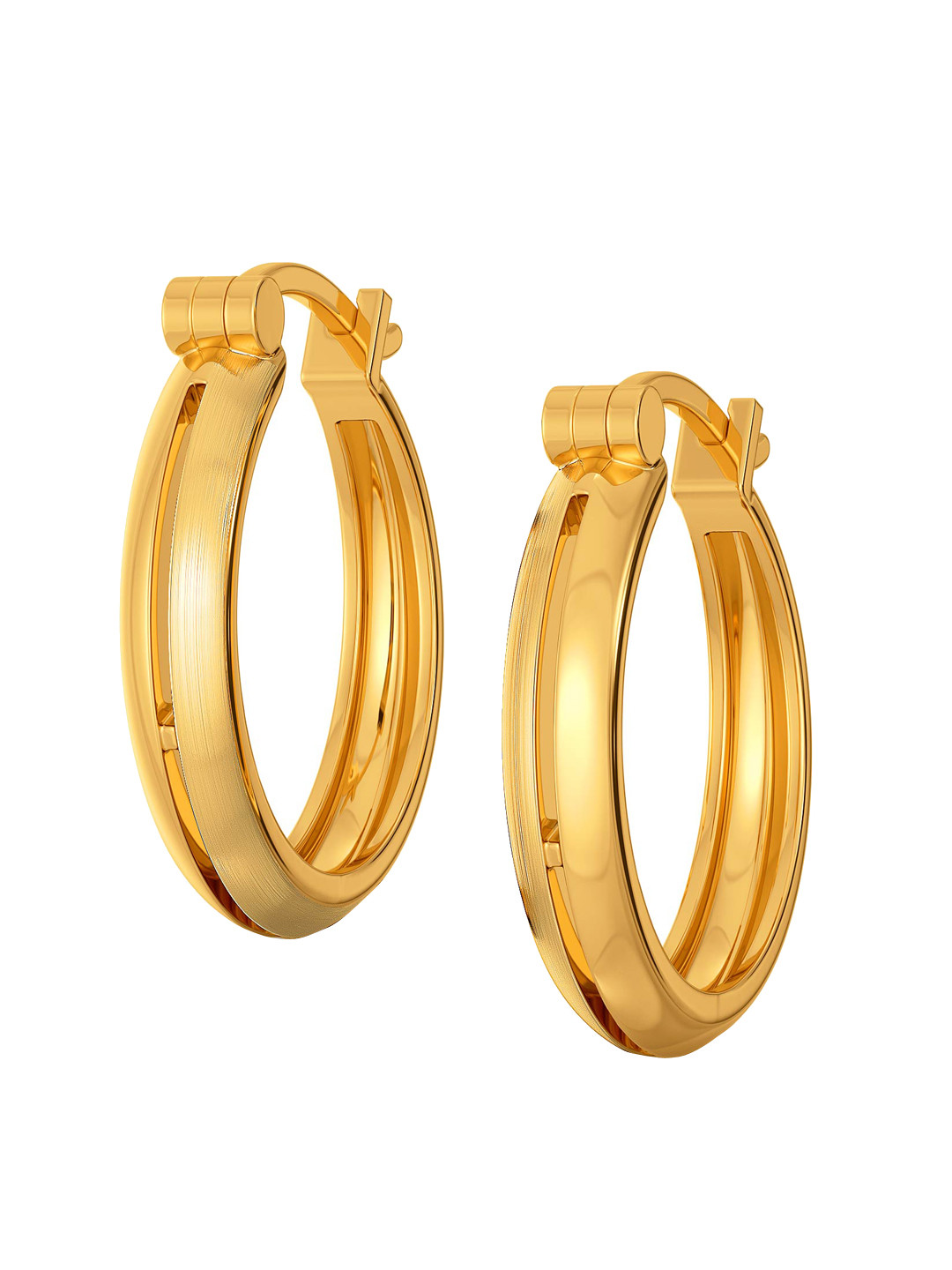 

MELORRA Dame Francaise 18KT Gold Hoop Earrings-5.35 gm