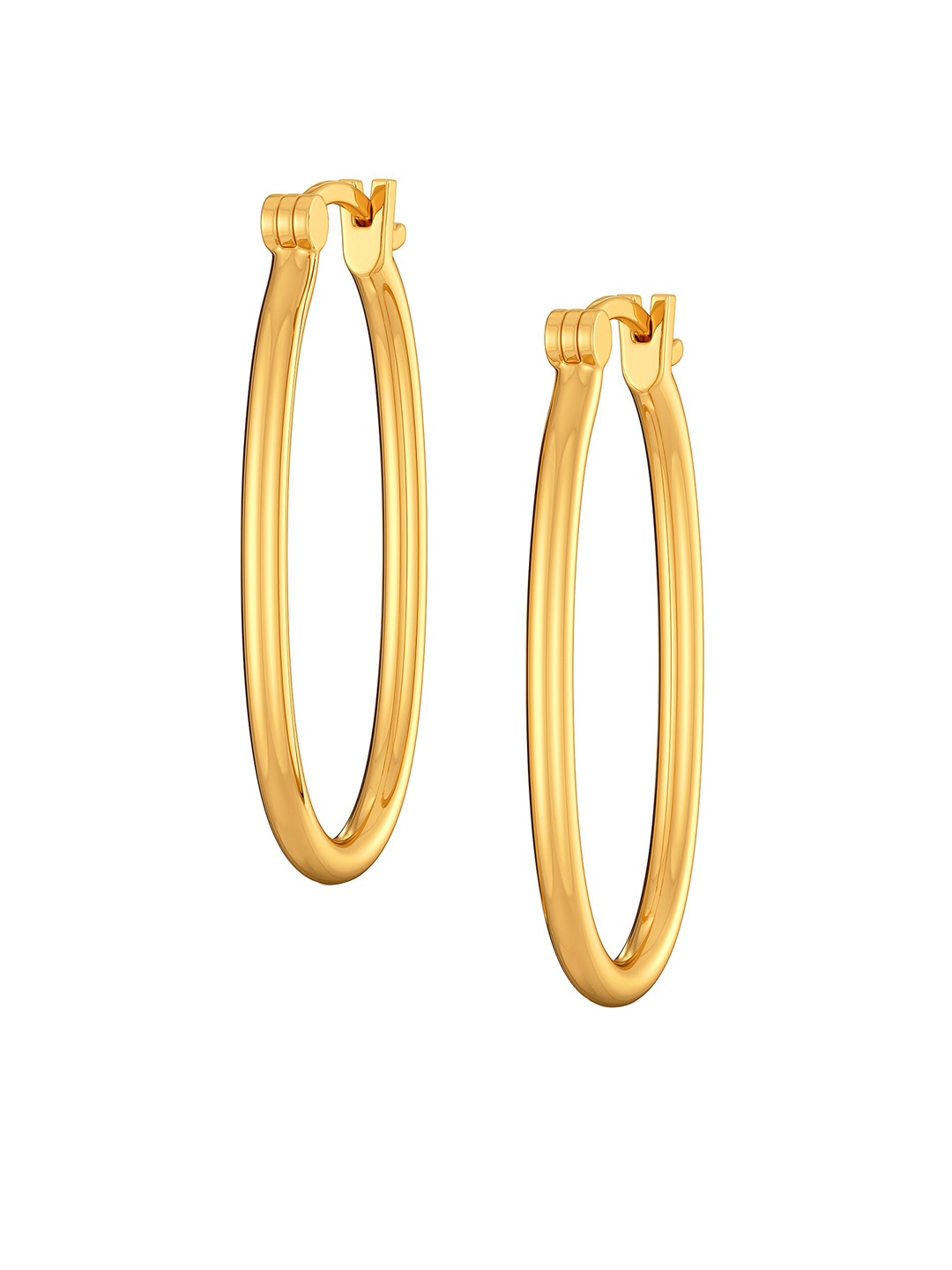 

MELORRA Retro Grove 18KT Hoop Earrings 4.84 g, Gold