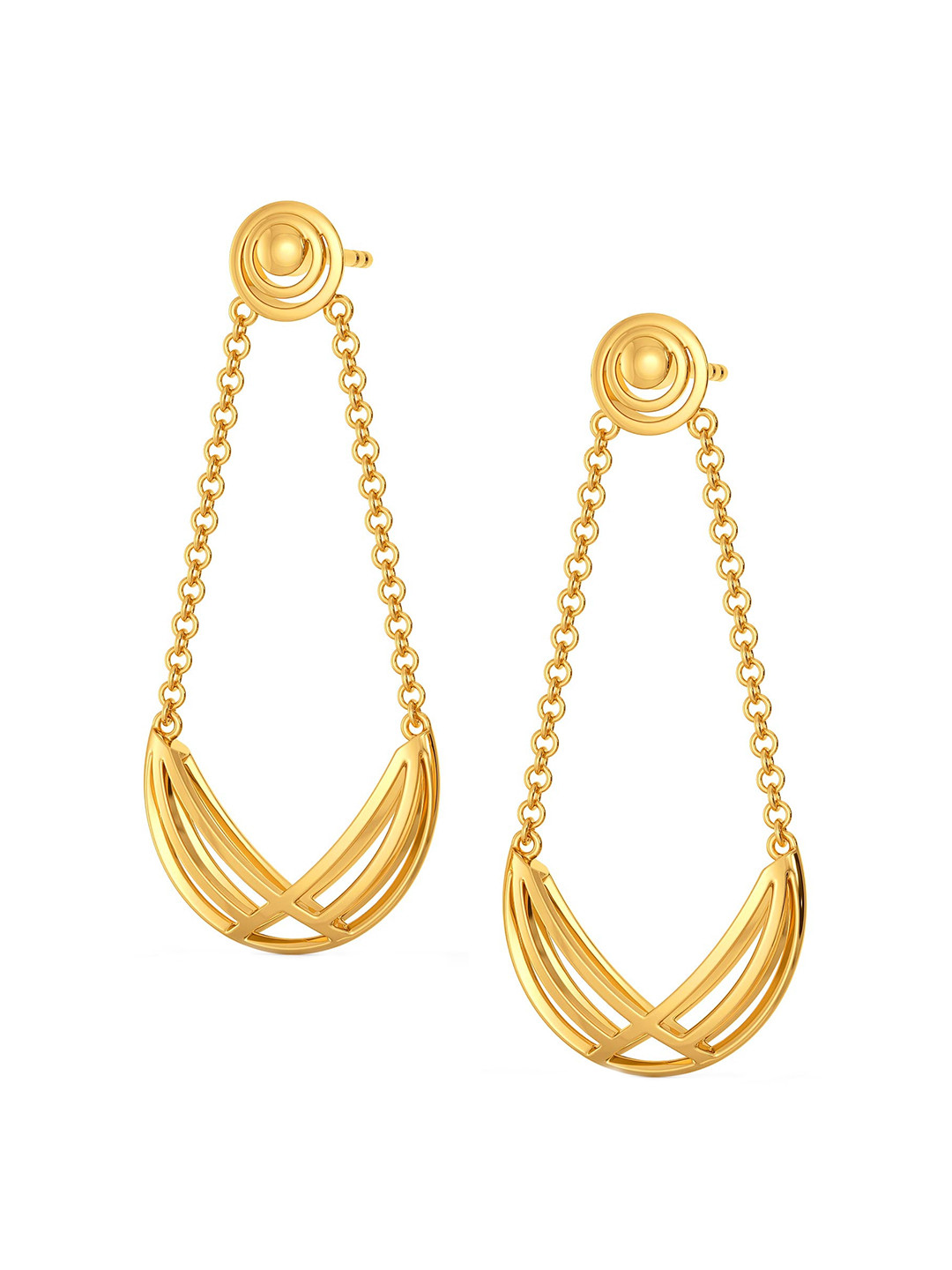 

MELORRA Easy Breezy 18KT Gold Drop Earring-3.73gm