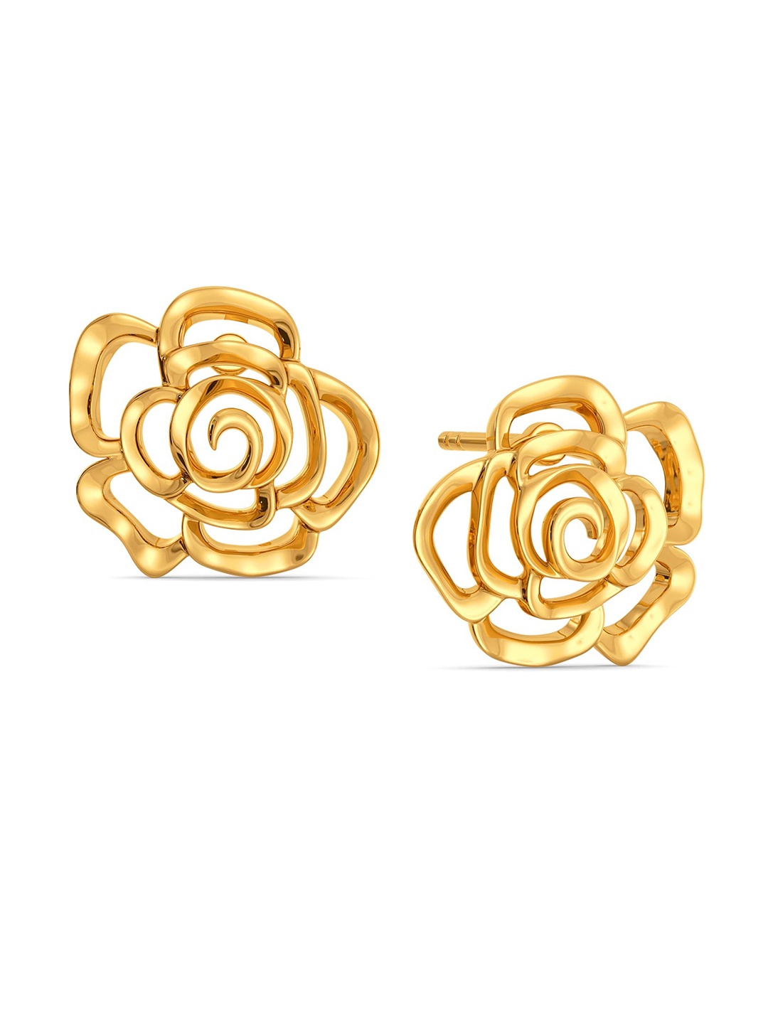 

MELORRA Blooming Florals 18KT Gold Stud Earrings-3.98gm