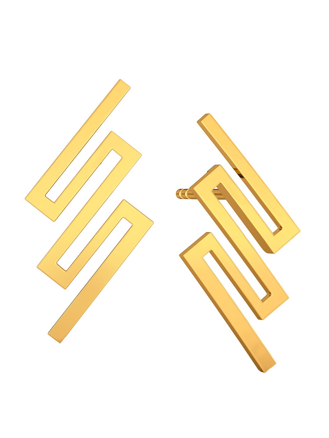 

MELORRA Glam Quotient 18KT Gold Stud Earrings-2.97gm