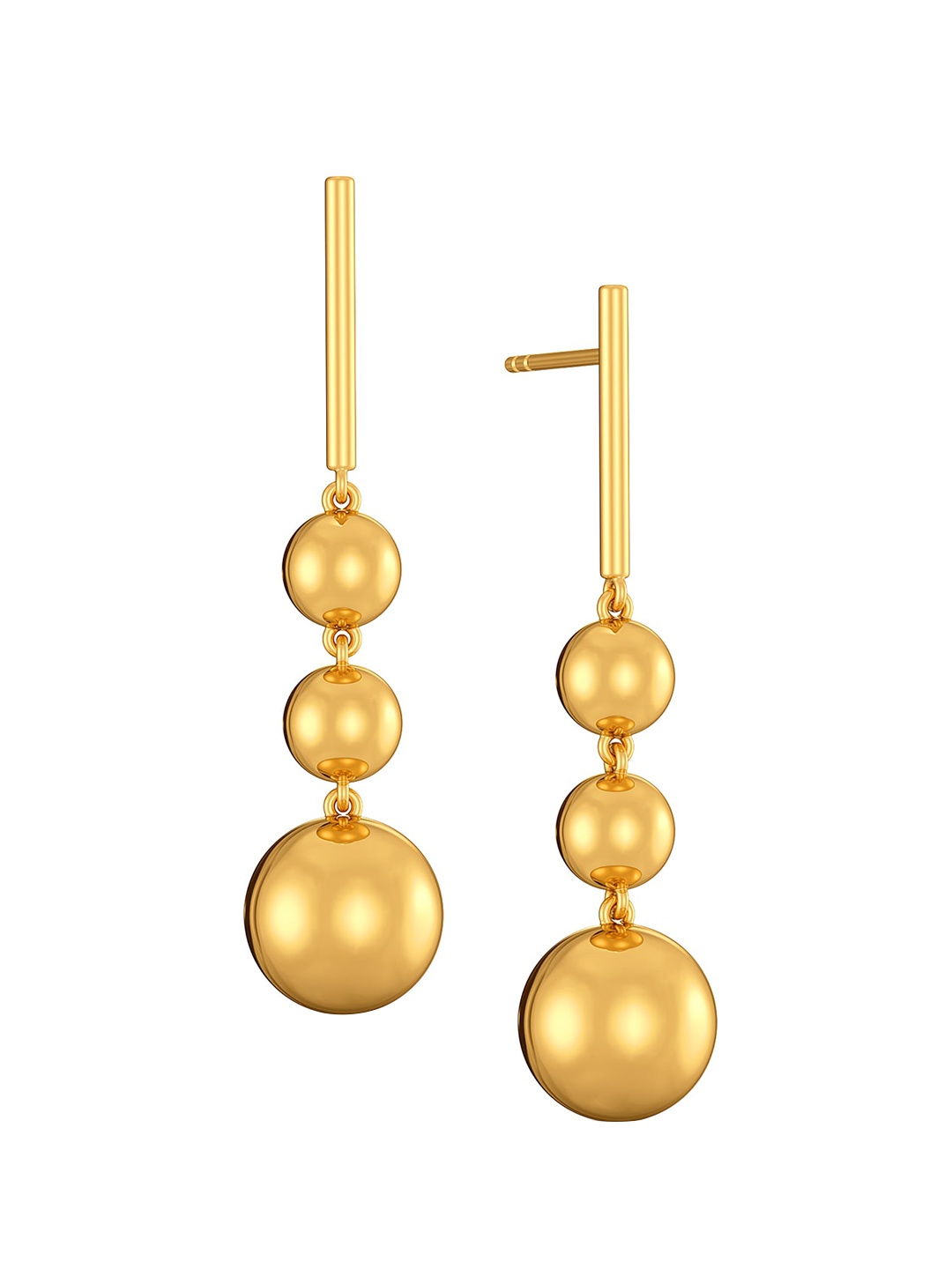 

MELORRA Club Creations 18KT Gold Drop Earrings-5.75gm