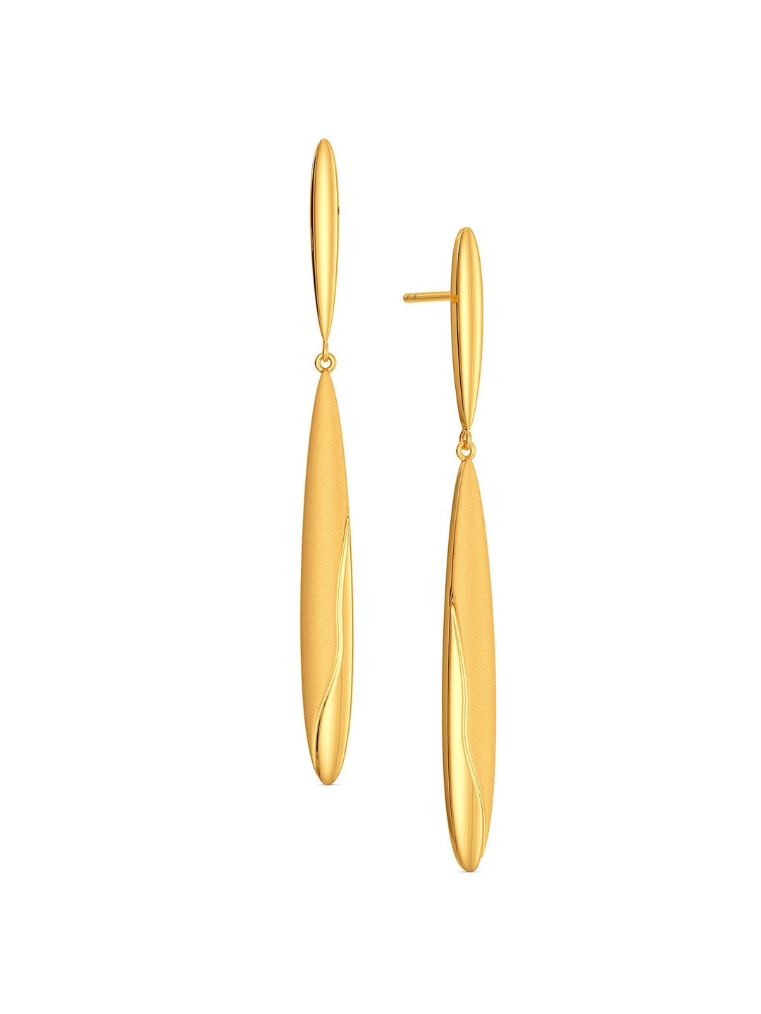 

MELORRA Dreamy Drops 18KT Gold Drop Earrings-5.44gm