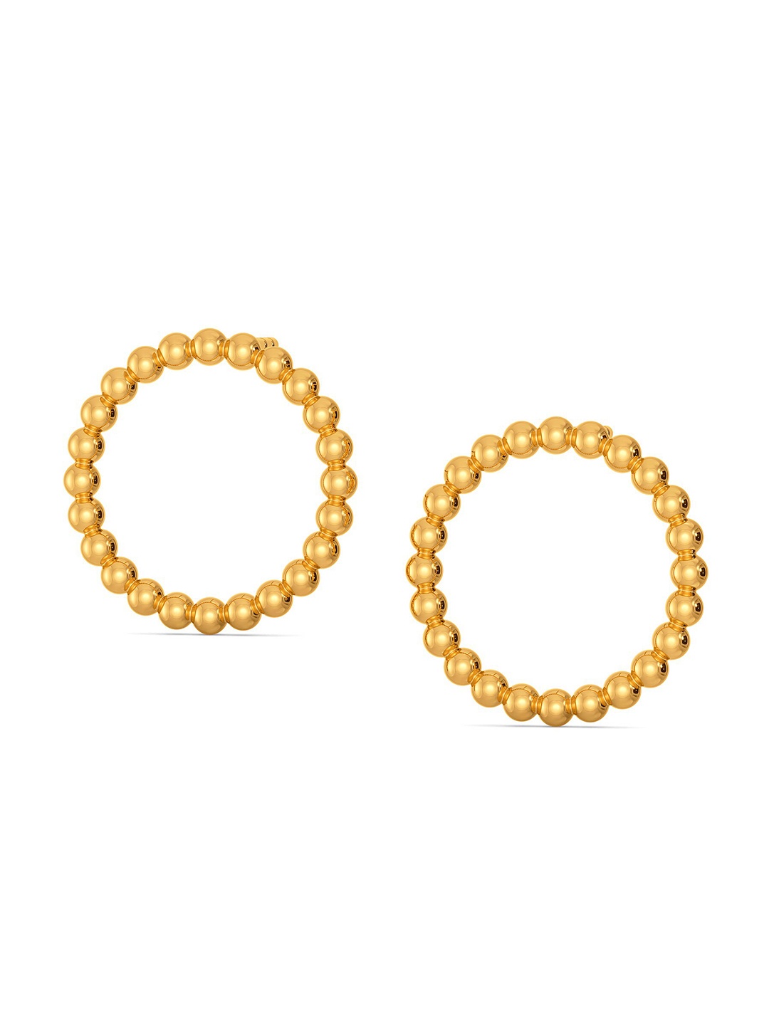 

MELORRA Bead Bouts 18KT Gold Earrings-5.4gm