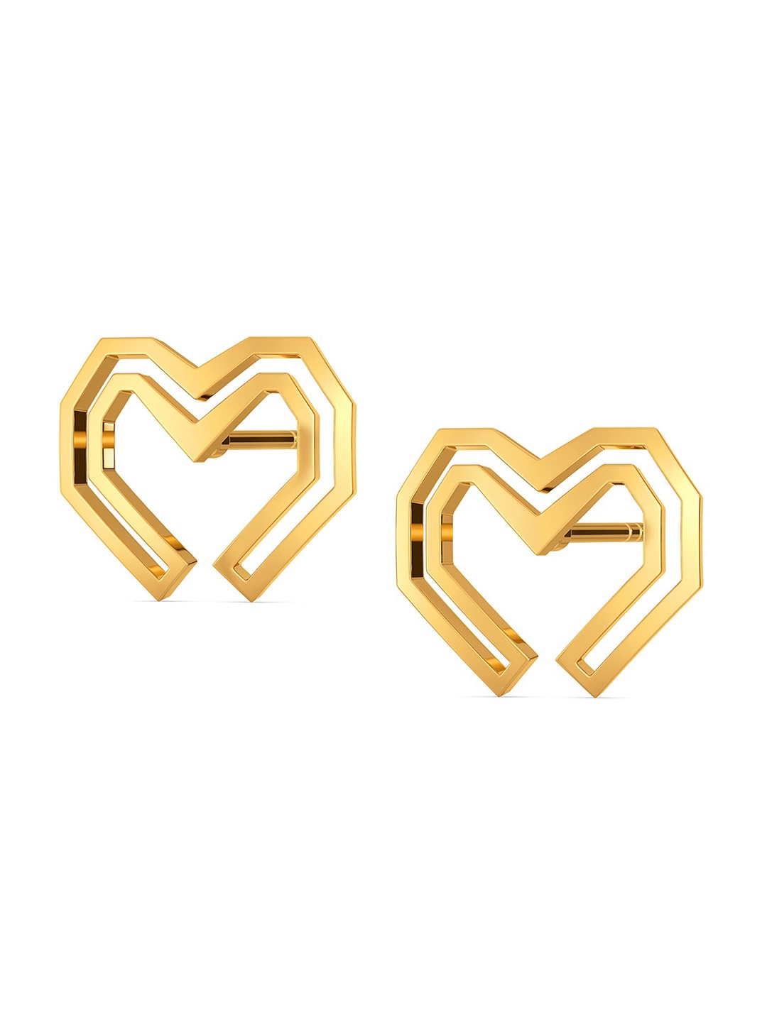 

MELORRA Puff Love 18KT Gold Stud Earrings-2.44gm