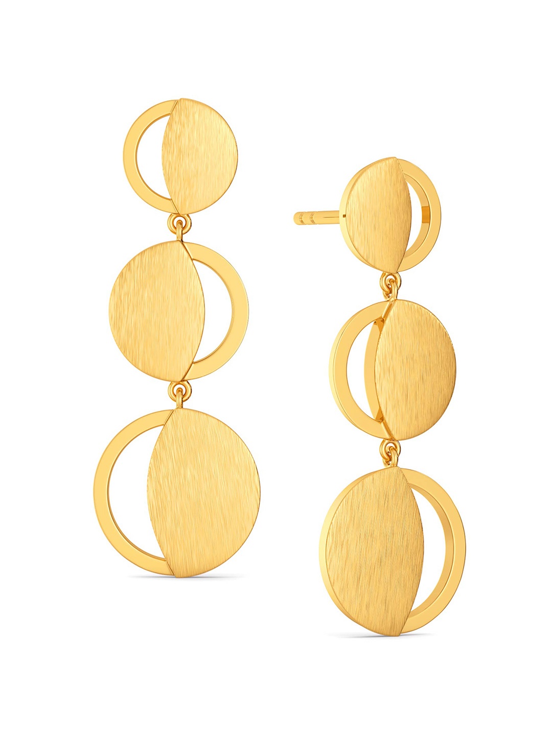 

MELORRA Daylight Sequins 18KT Gold Drop Earrings- 4.69 gm