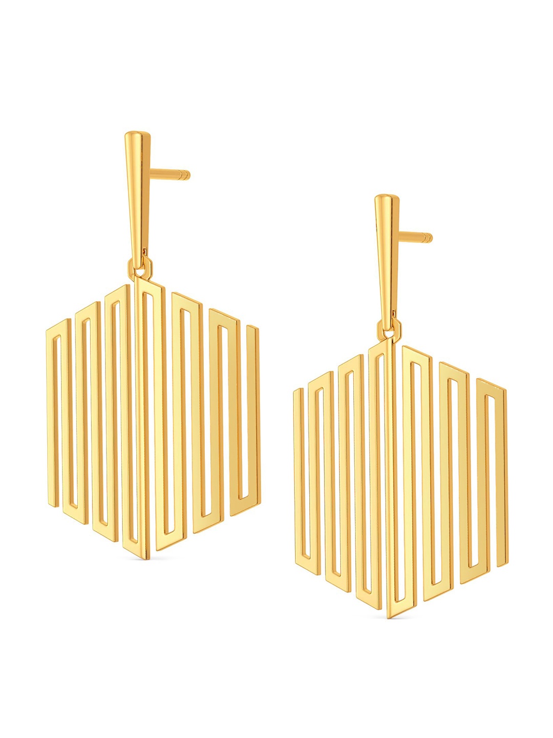 

MELORRA Extra Extravagant 18KT Gold Drop Earrings-6.36gm