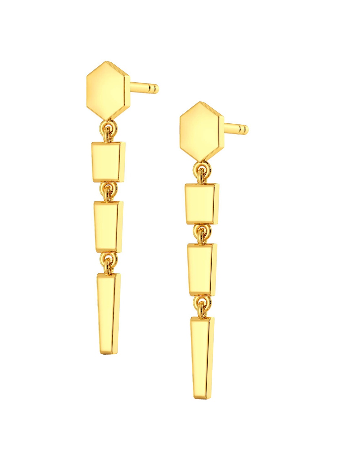 

MELORRA Dagger Collar 18KT Gold Drop Earrings- 2.41 gm