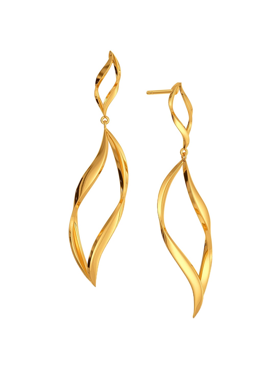 

MELORRA Flared Loops 18KT Gold Drop Earrings -5.98 gm