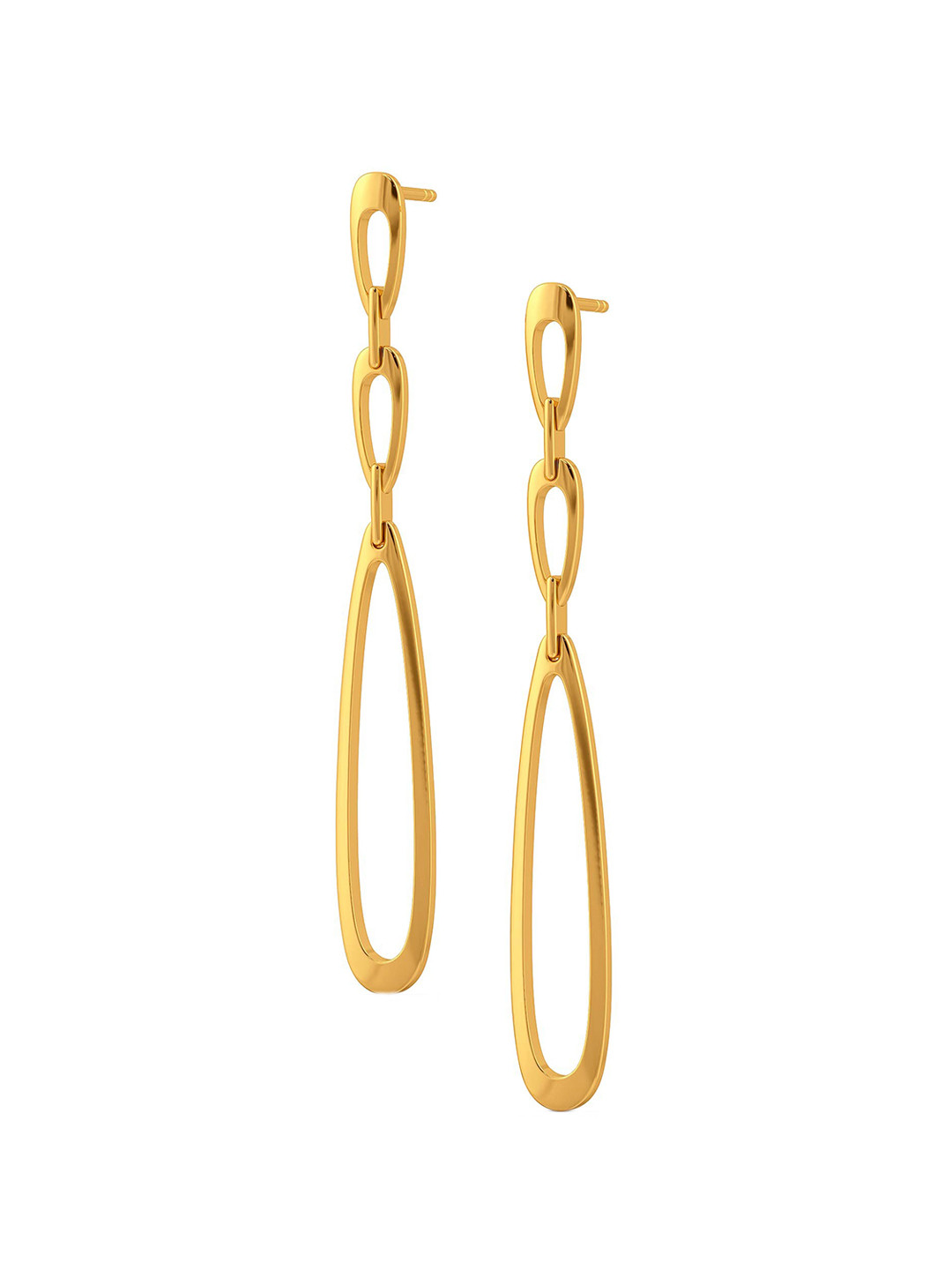 

MELORRA Loop de Loop 18K Gold Drop Earrings- 6.45 gm