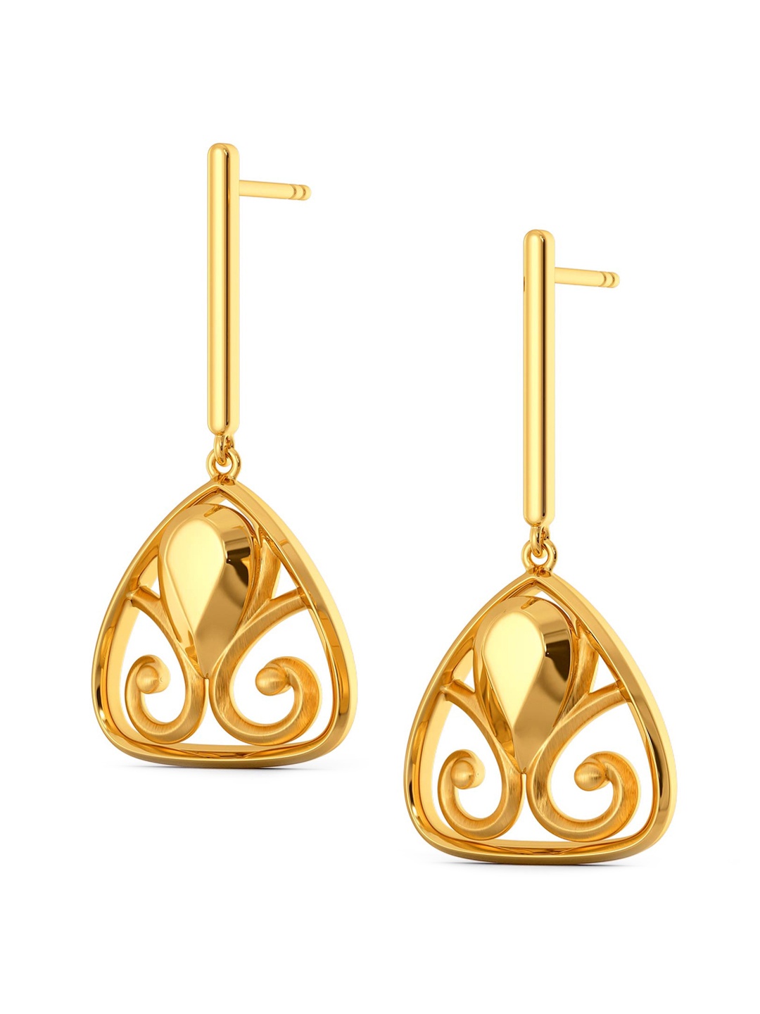 

MELORRA Femme Nostalgic 18KT Gold Drop Earrings-6.63 gm