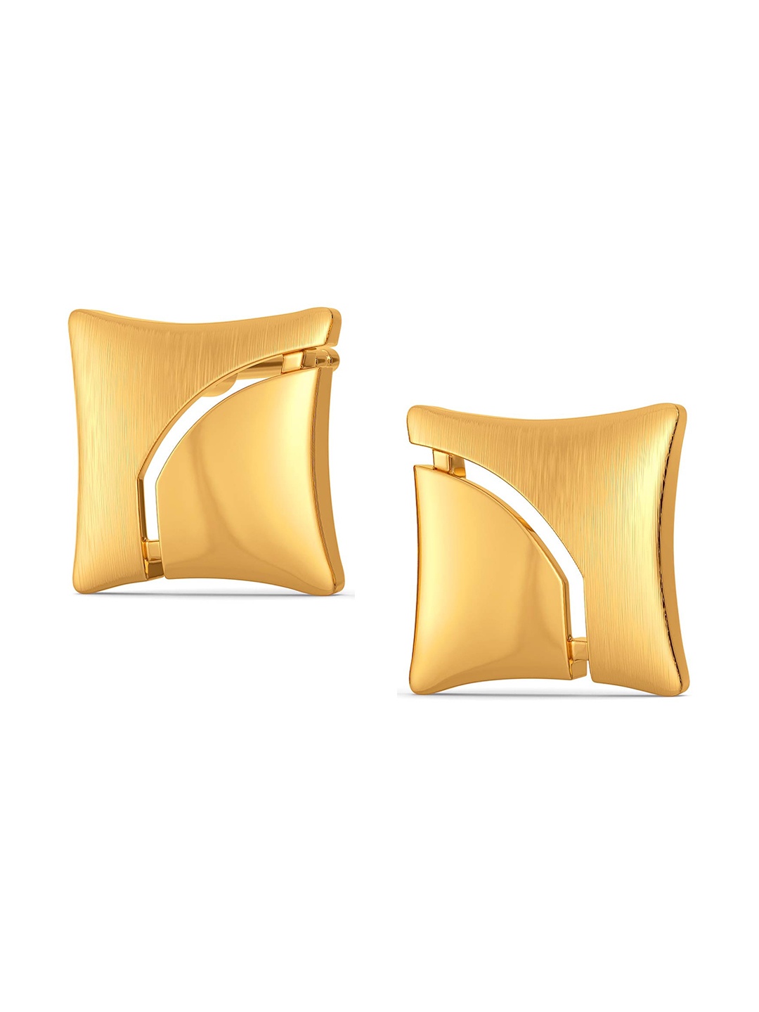 

MELORRA Carre Crush 18KT Gold Stud Earrings-2.43gm