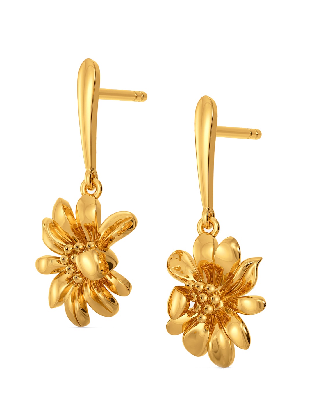 

MELORRA Daisy Glory 18KT Gold Dangle Earrings-2.67gm