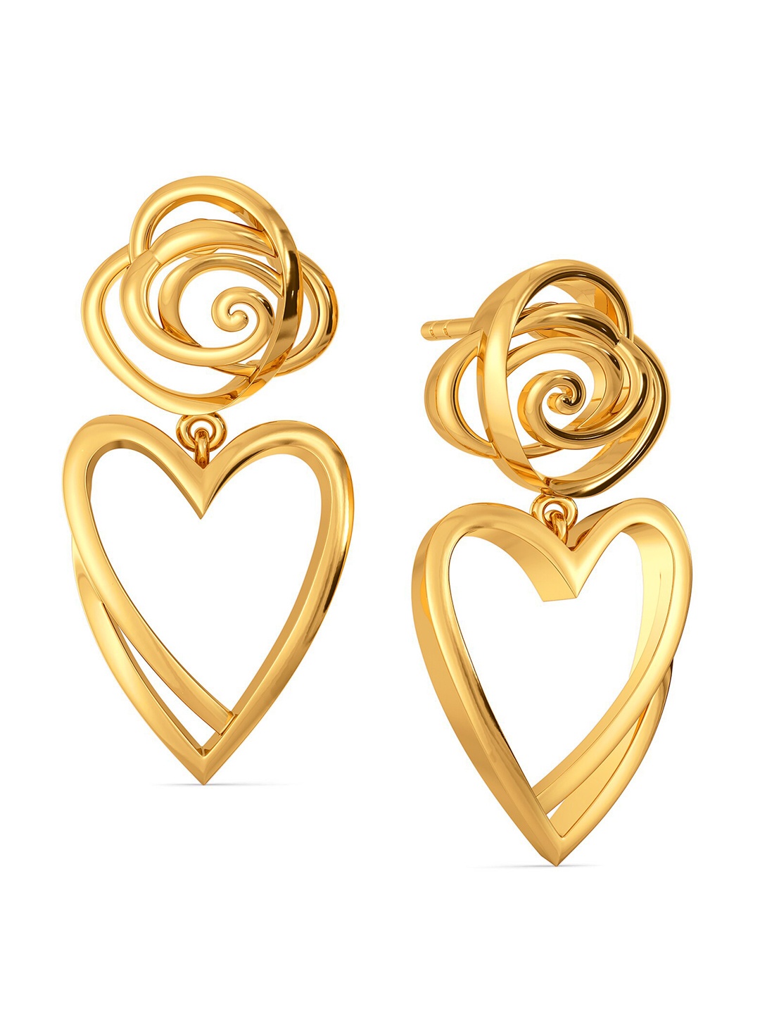 

MELORRA Fierce Romance 18KT Gold Drop Earrings-5.35gm