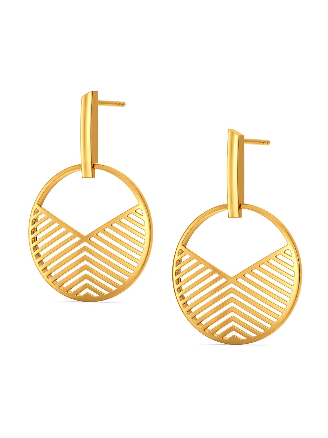 

MELORRA See Through 18KT Gold Drop Earrings- 6.15 gm