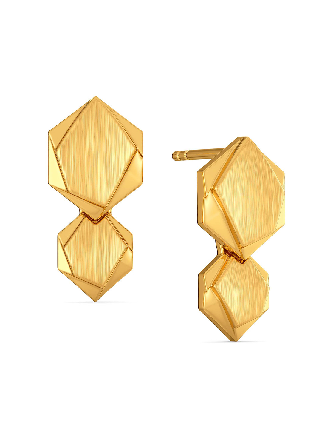 

MELORRA Hexa Vibes 18KT Gold Convertible Earrings-6.36gm