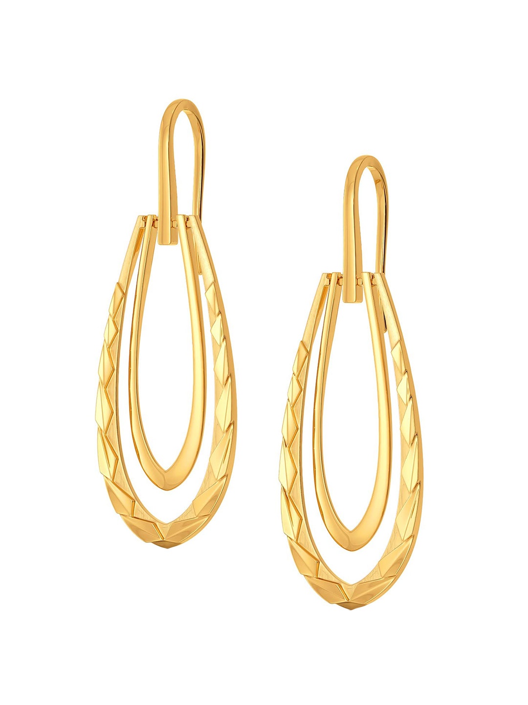 

MELORRA Zesty Boho 18KT Gold Dangle Earrings-6.87gm