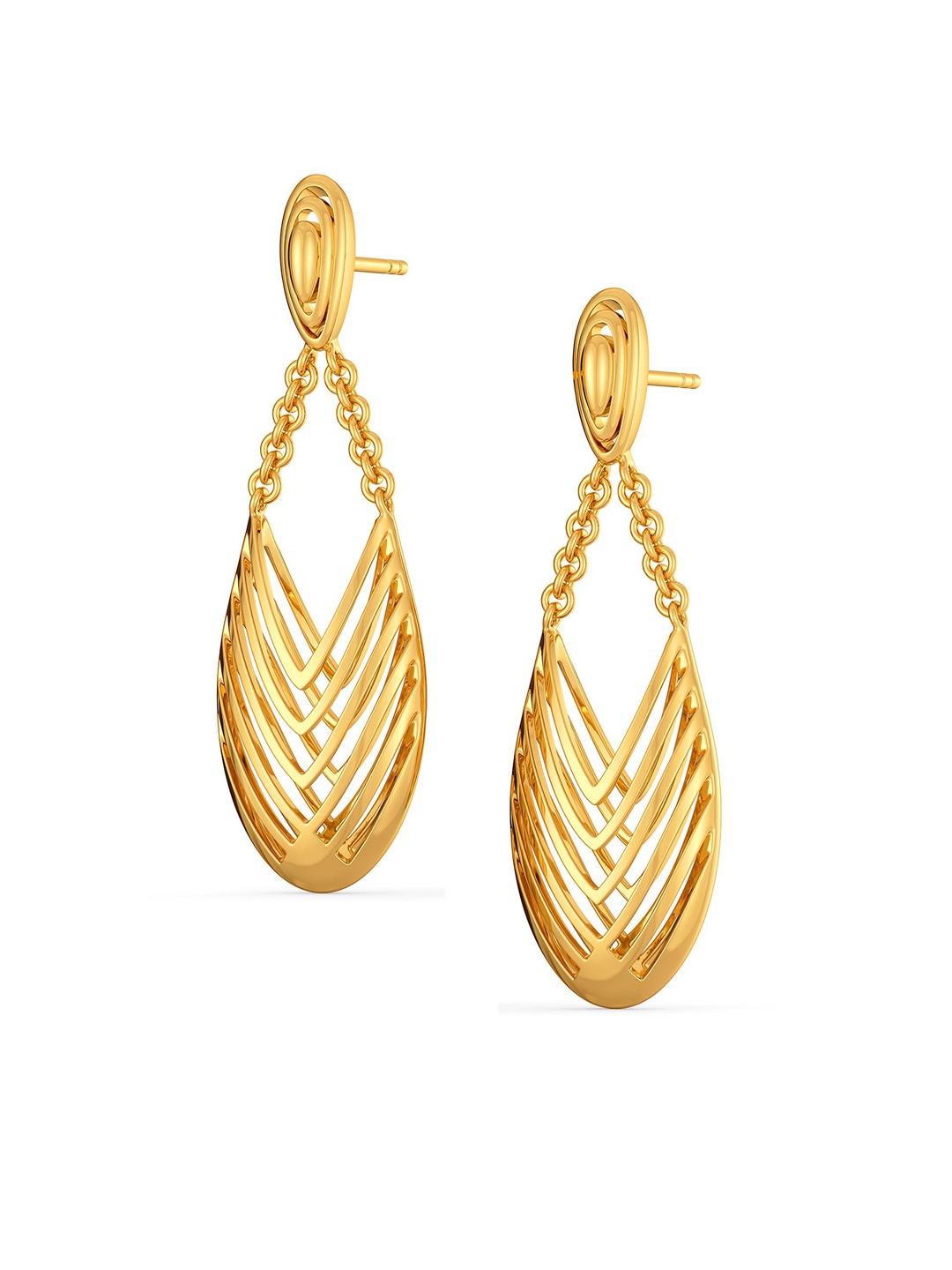 

MELORRA Debonair Dash 18KT Gold Drop Earrings- 6.48 gm