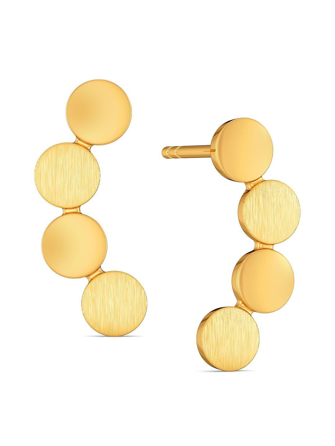 

MELORRA Safe For Work Sequins 18KT Gold Earrings - 2.13 gm