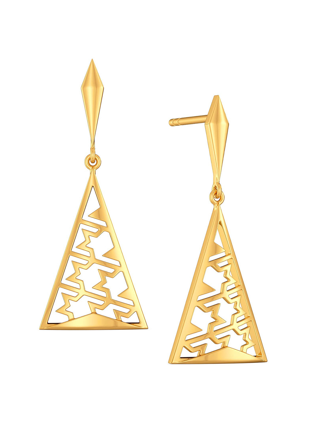 

MELORRA Tweed Twills 18KT Gold Drop Earrings- 3.18 gm