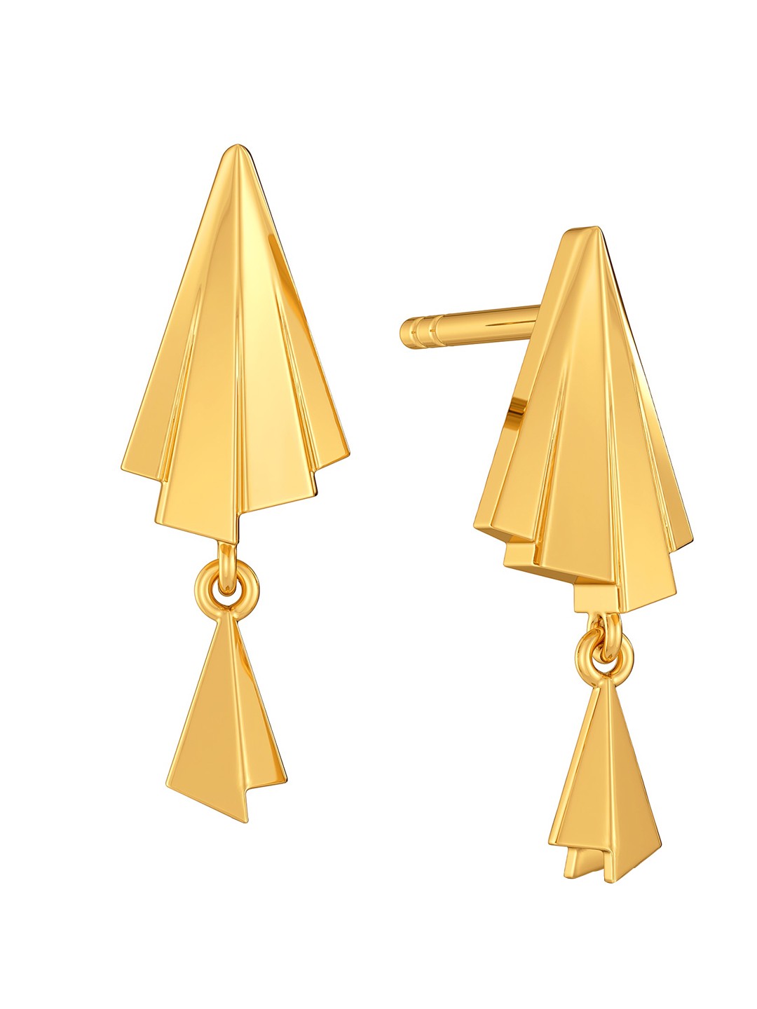 

MELORRA Tassel Tease 18KT Gold Drop Earrings-1.83gm