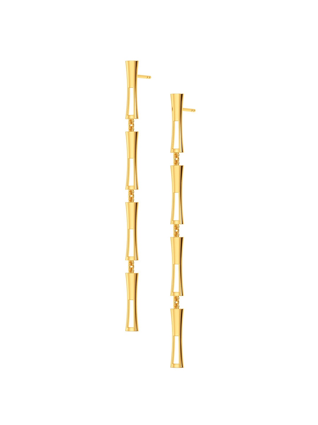 

MELORRA Bardot Bends 18KT Gold Drop Earrings- 5.54 gm
