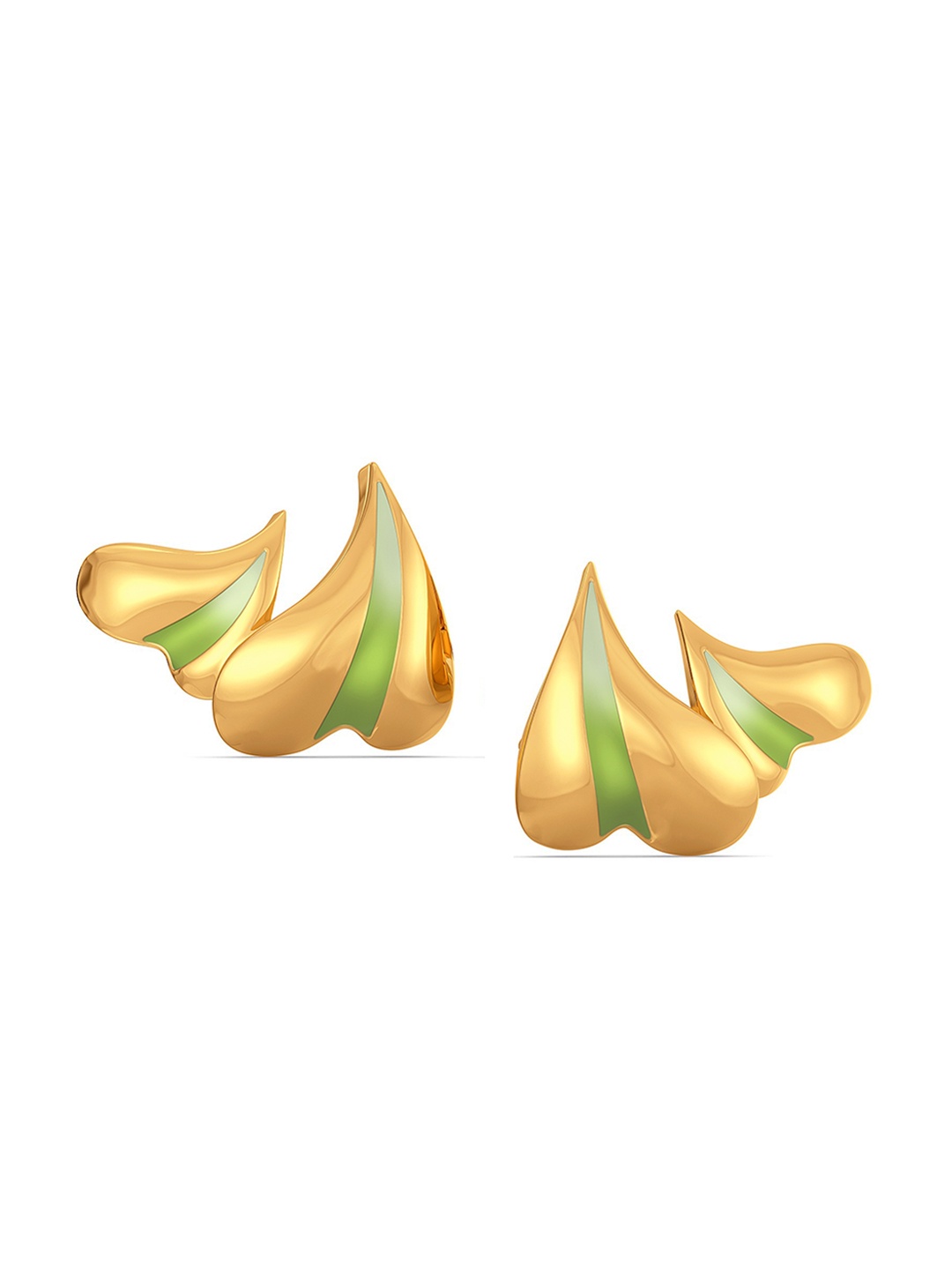 

MELORRA Leaf Lance 18KT Gold Stud Earrings- 3.83 gm