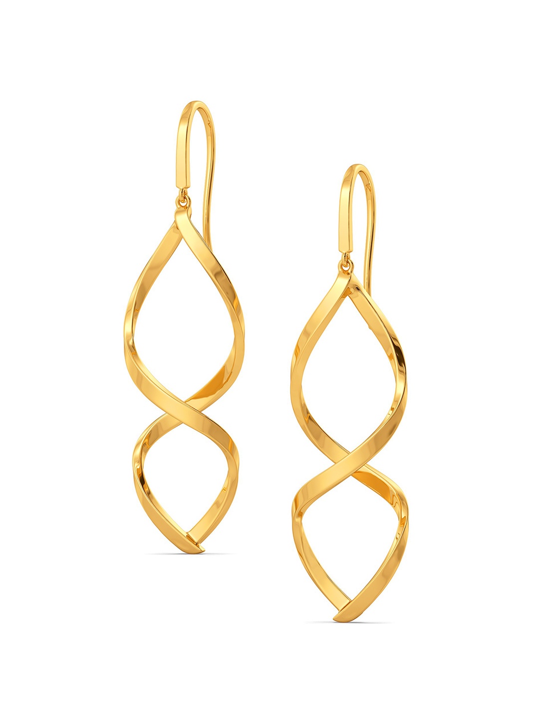 

MELORRA Twist N Tie 18KT Gold Drop Earrings - 6.29 gm