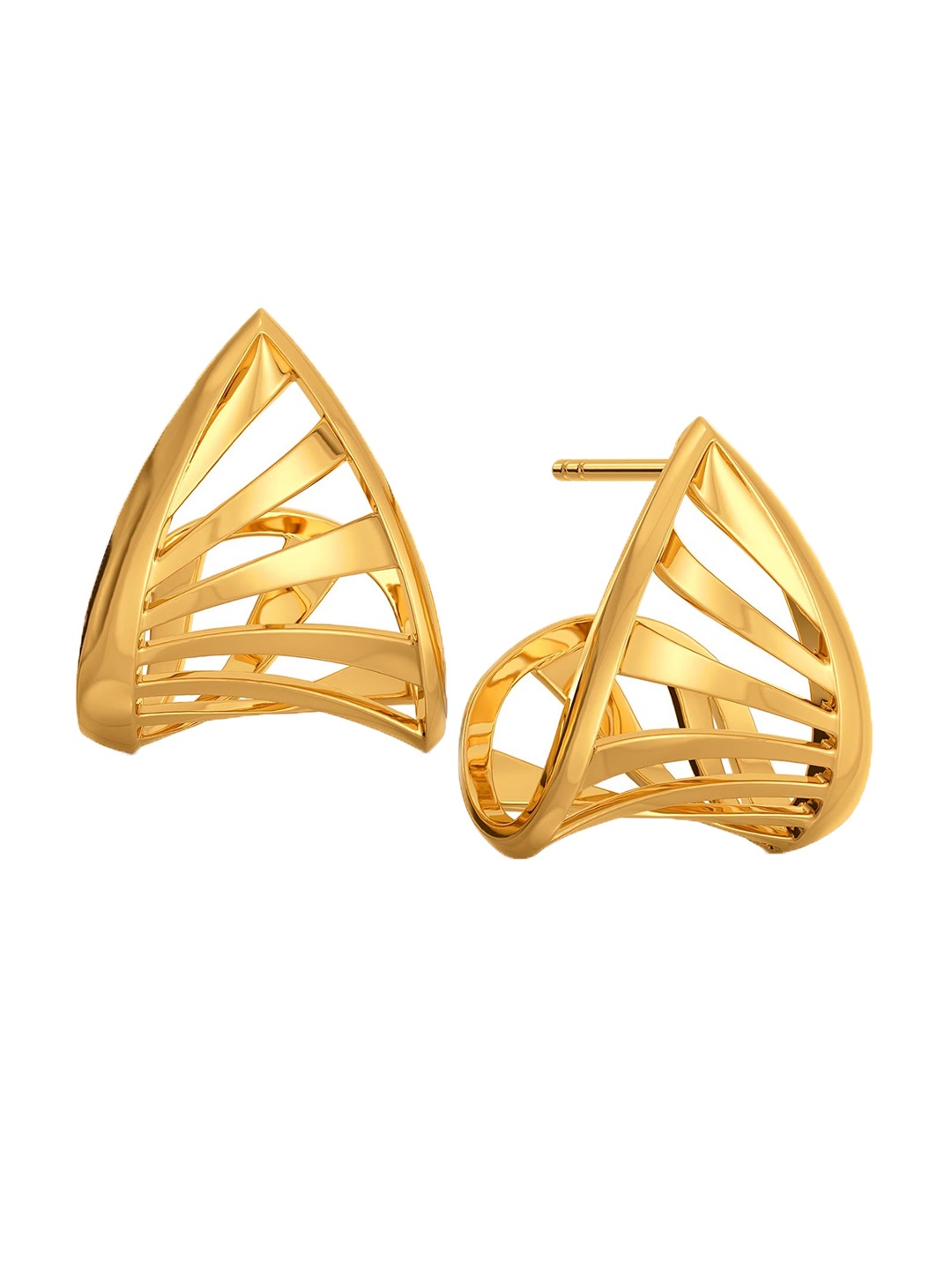 

MELORRA Bishop Bends 18KT Gold Half Hoop Earrings- 4.58 gm