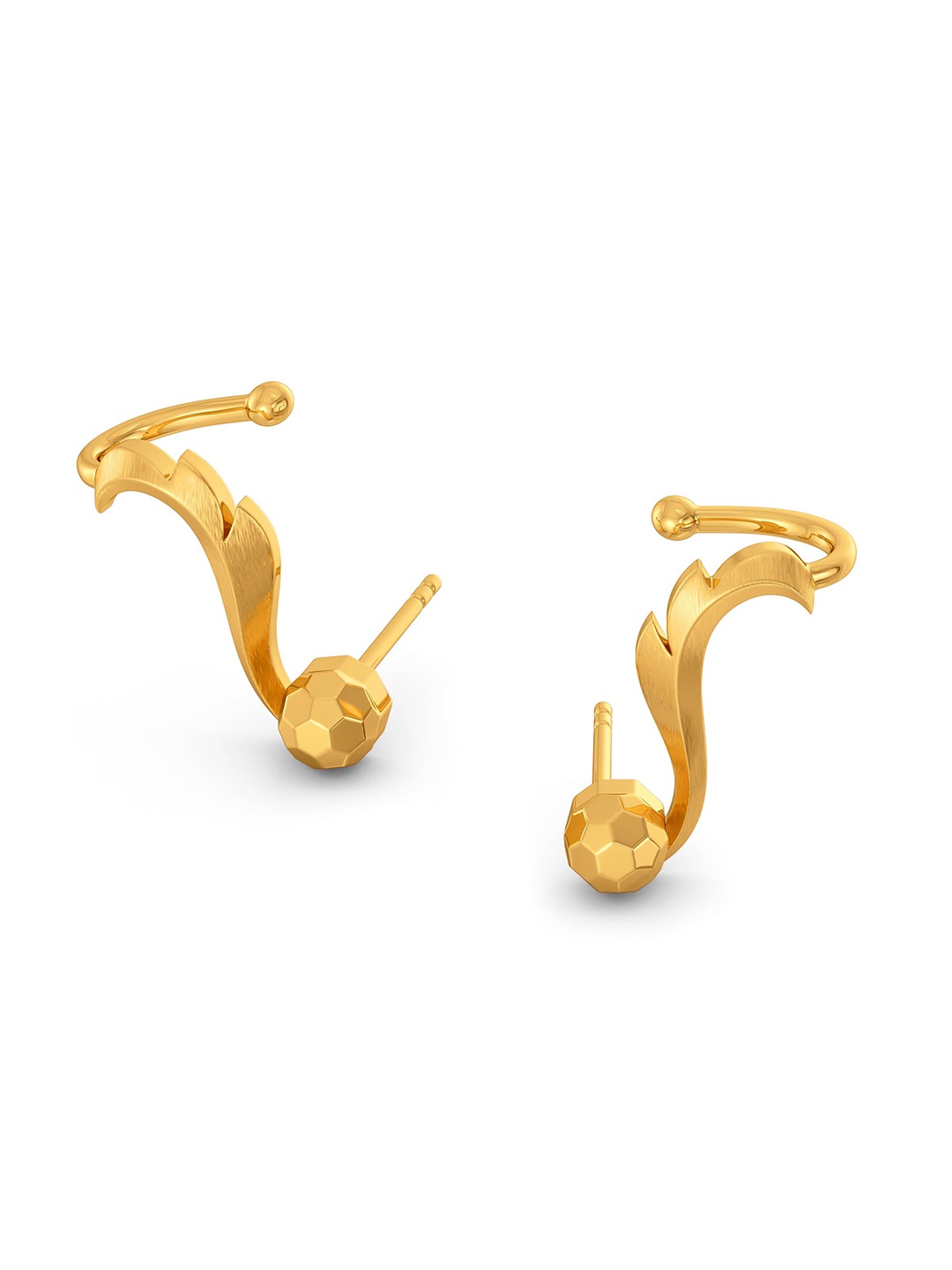 

MELORRA Goth Doll 18KT Gold Stud Earrings-3.48gm