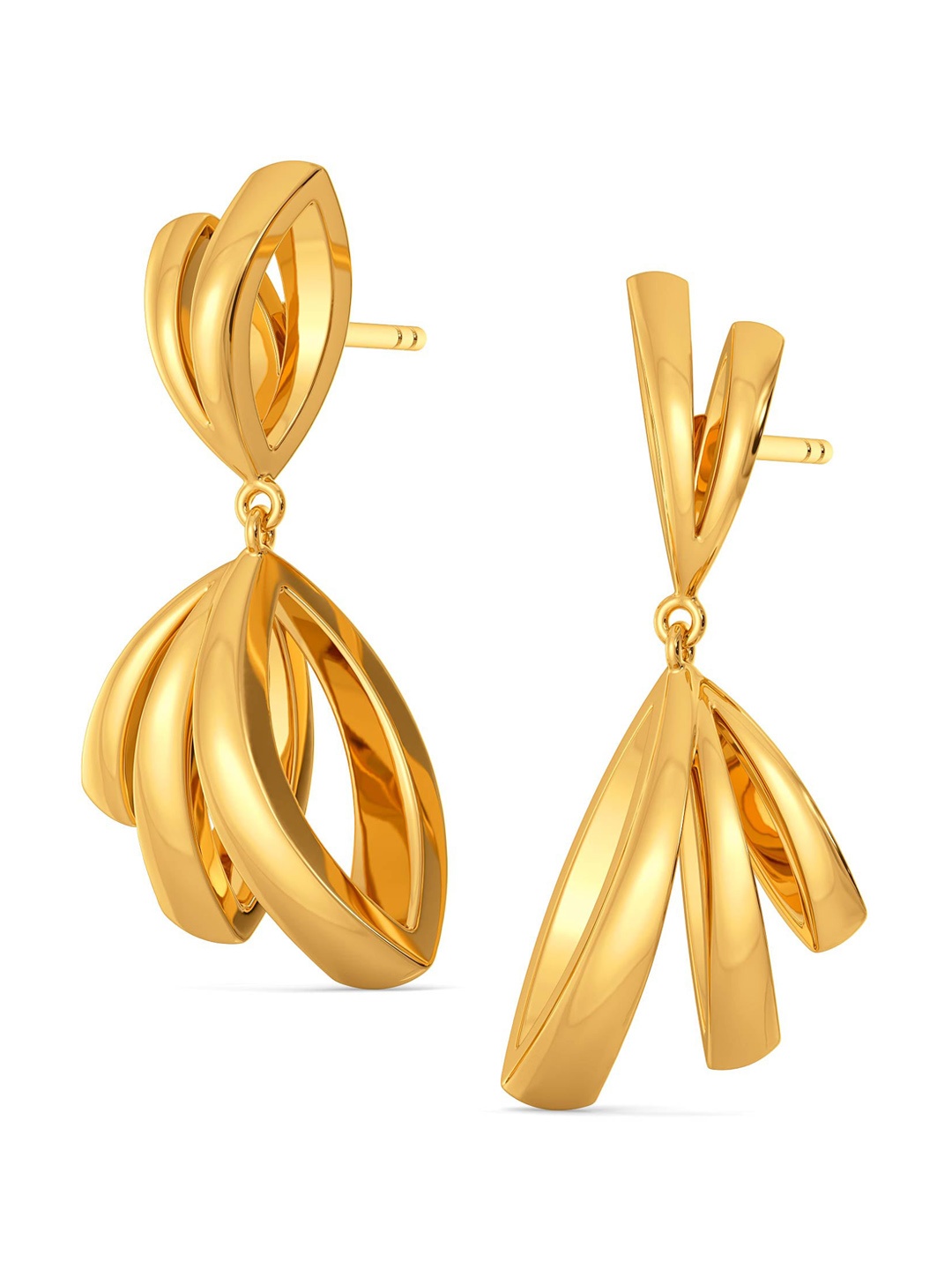 

MELORRA Eccentric Edge 18KT Gold Earrings-5.06gm