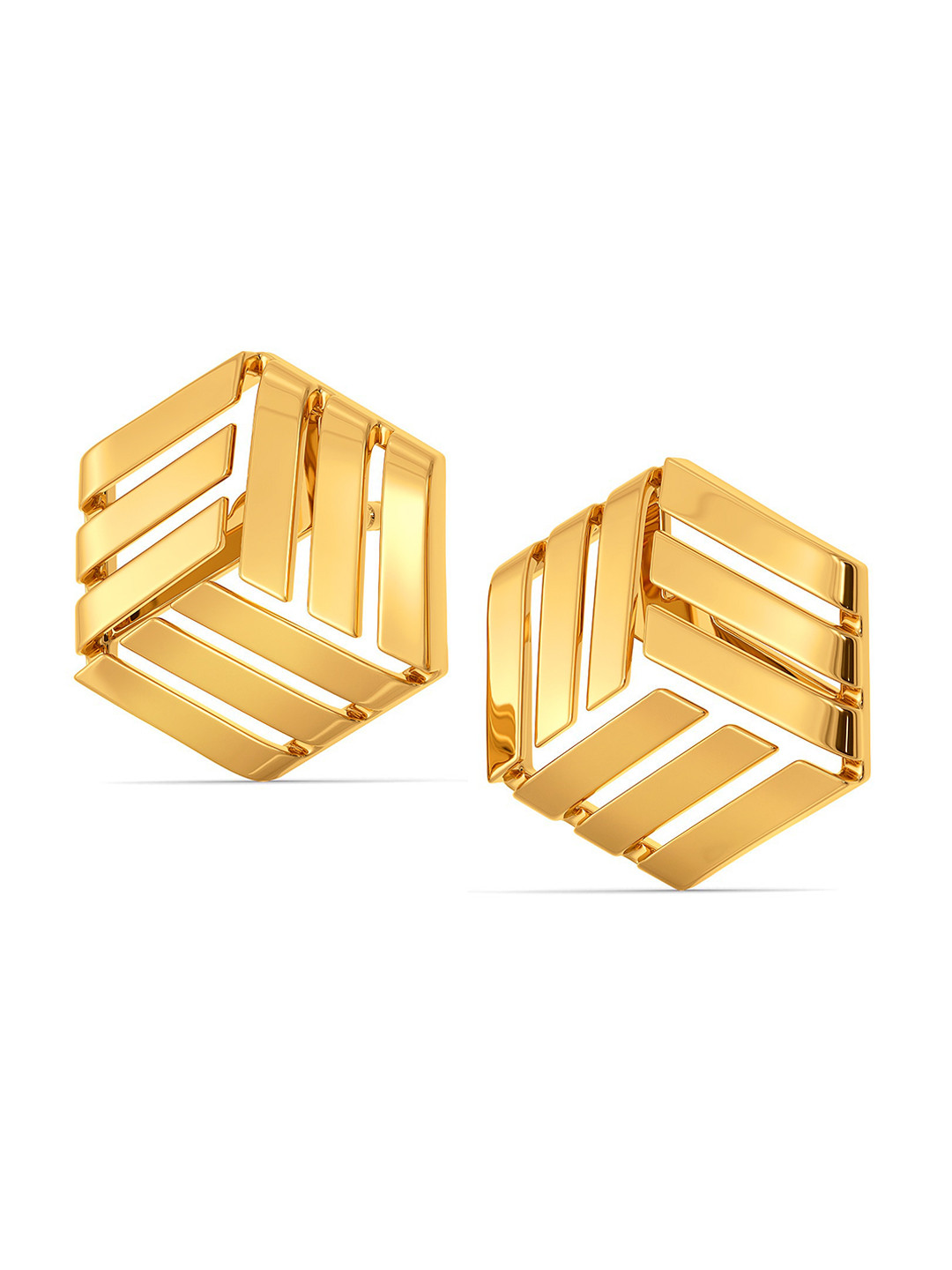 

MELORRA Sheer Satins 18KT Gold Stud Earrings- 3.06 gm