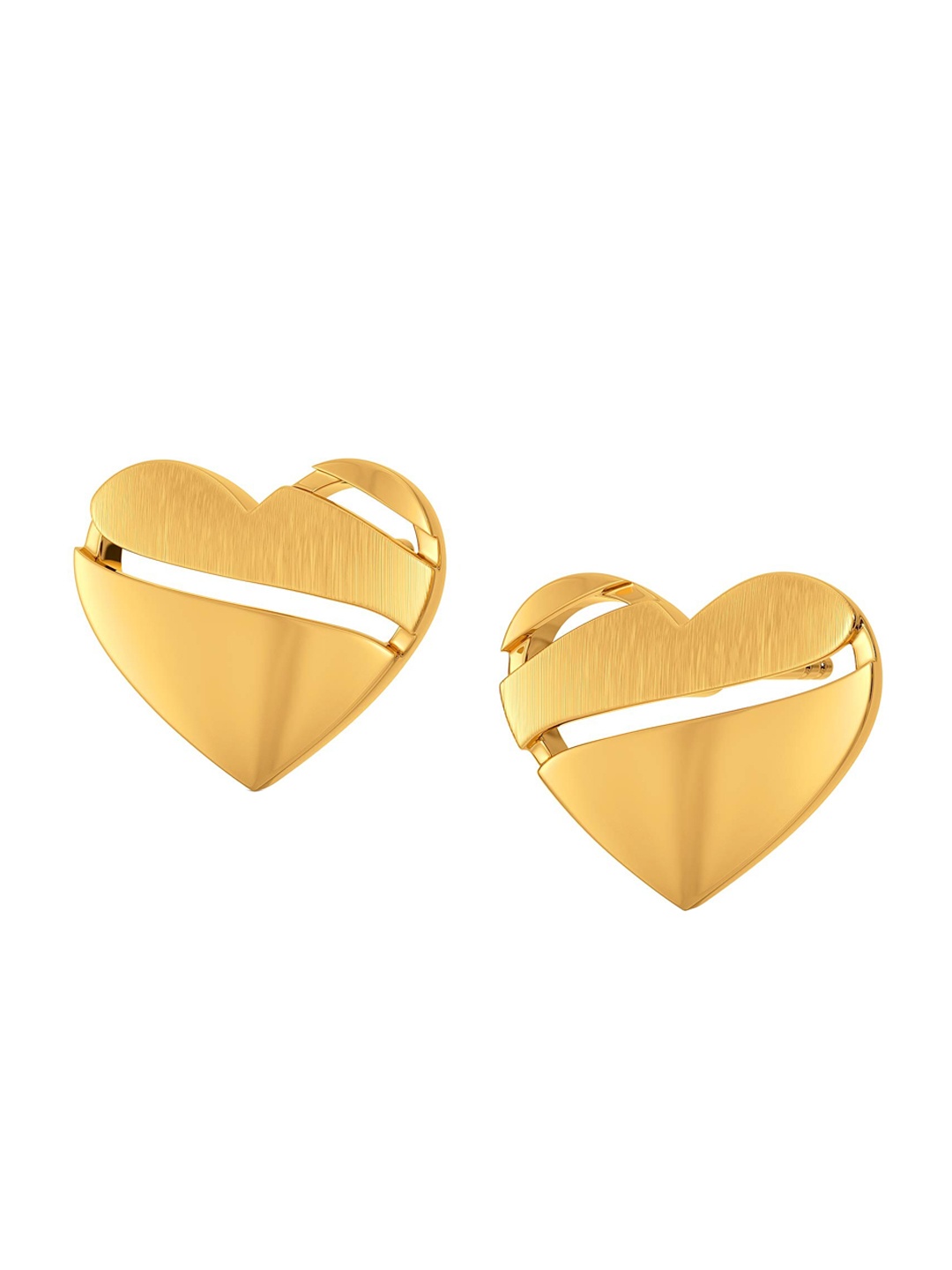 

MELORRA Heart Poise 18KT Gold Stud Earrings-2.89gm