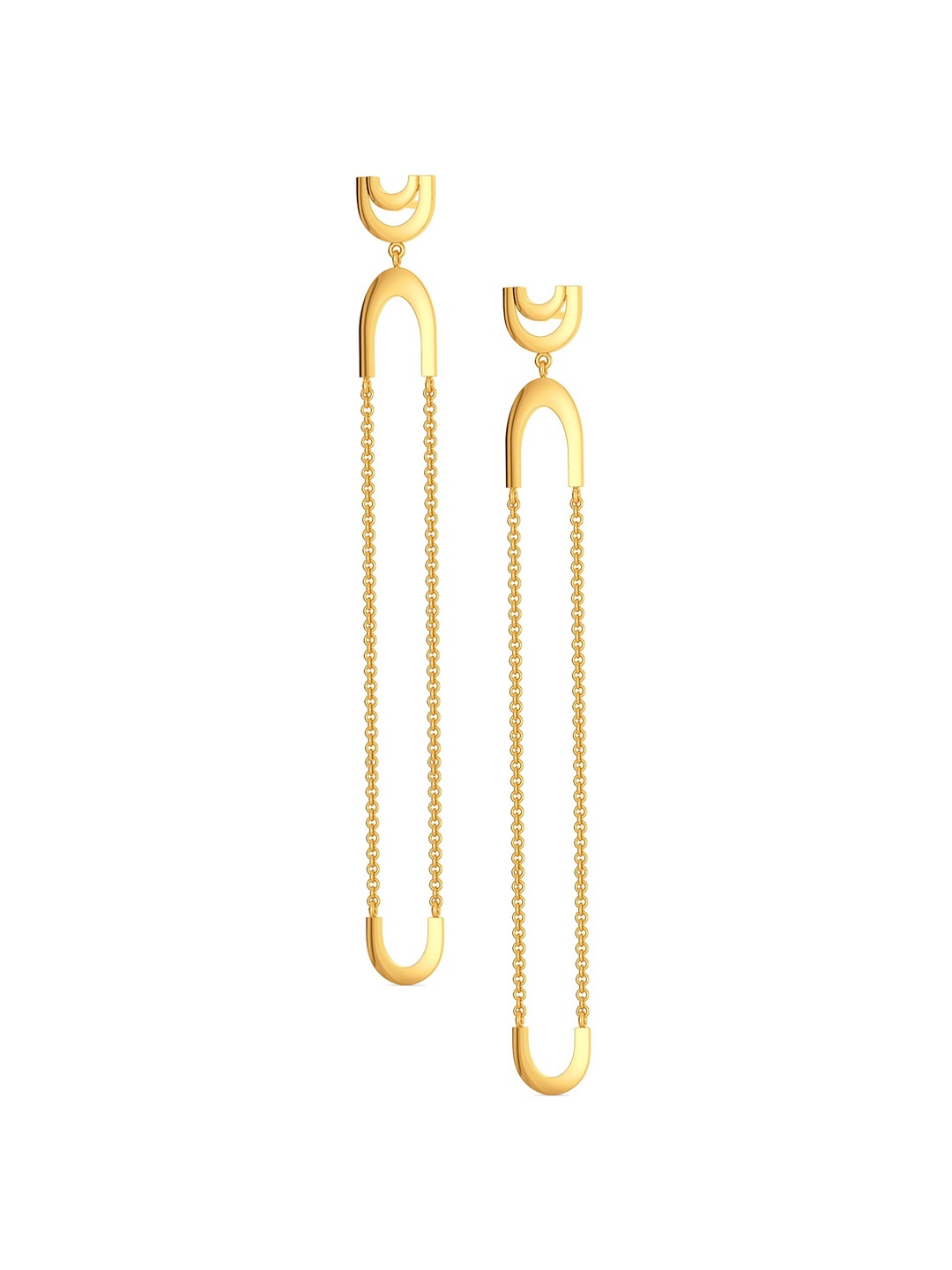 

MELORRA Fluid Fall 18KT Gold Drop Earrings- 5.73 gm