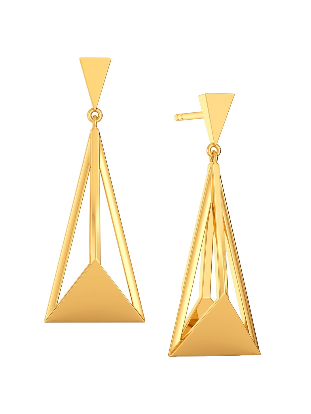

MELORRA 18KT Edgy Contours Gold Earrings 5.91 g