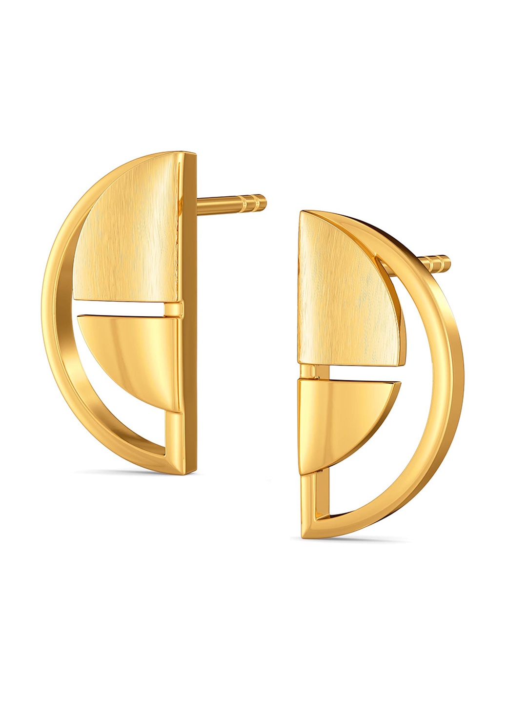 

MELORRA 18KT French Formals Gold Earrings- 3.07 gm, Yellow