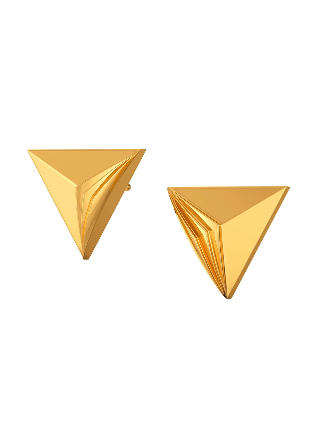 

MELORRA Poised Power 18KT Gold Earrings-3.59gm