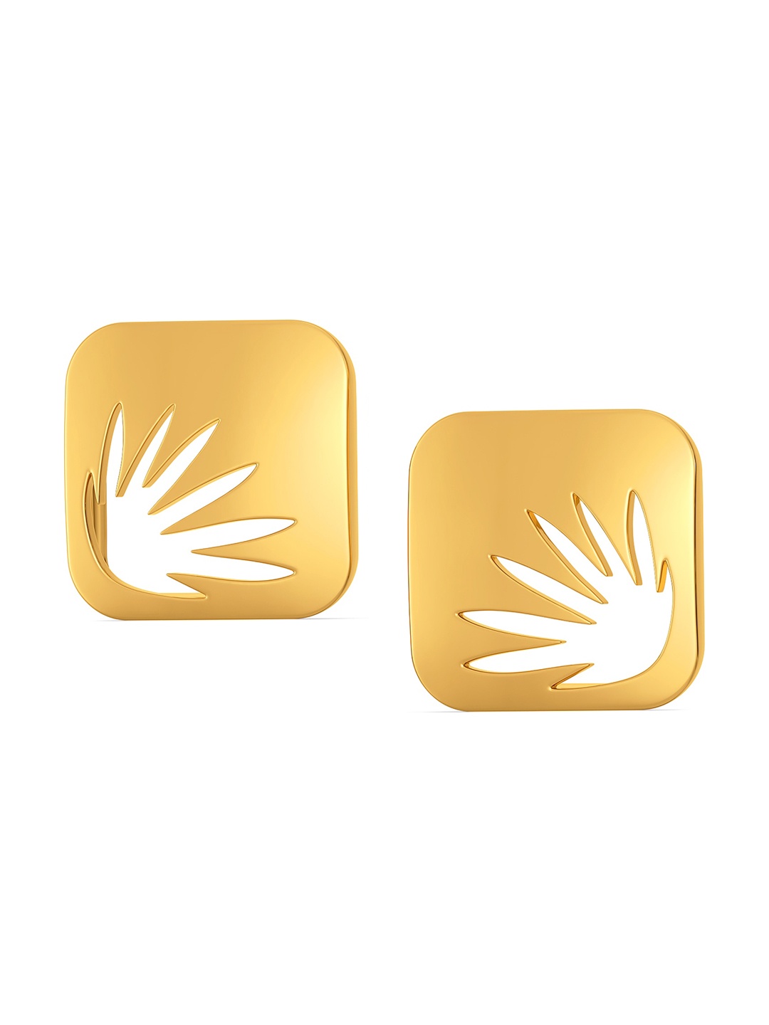 

MELORRA Knot A Scarf 18KT Gold Stud Earrings-3.16gm