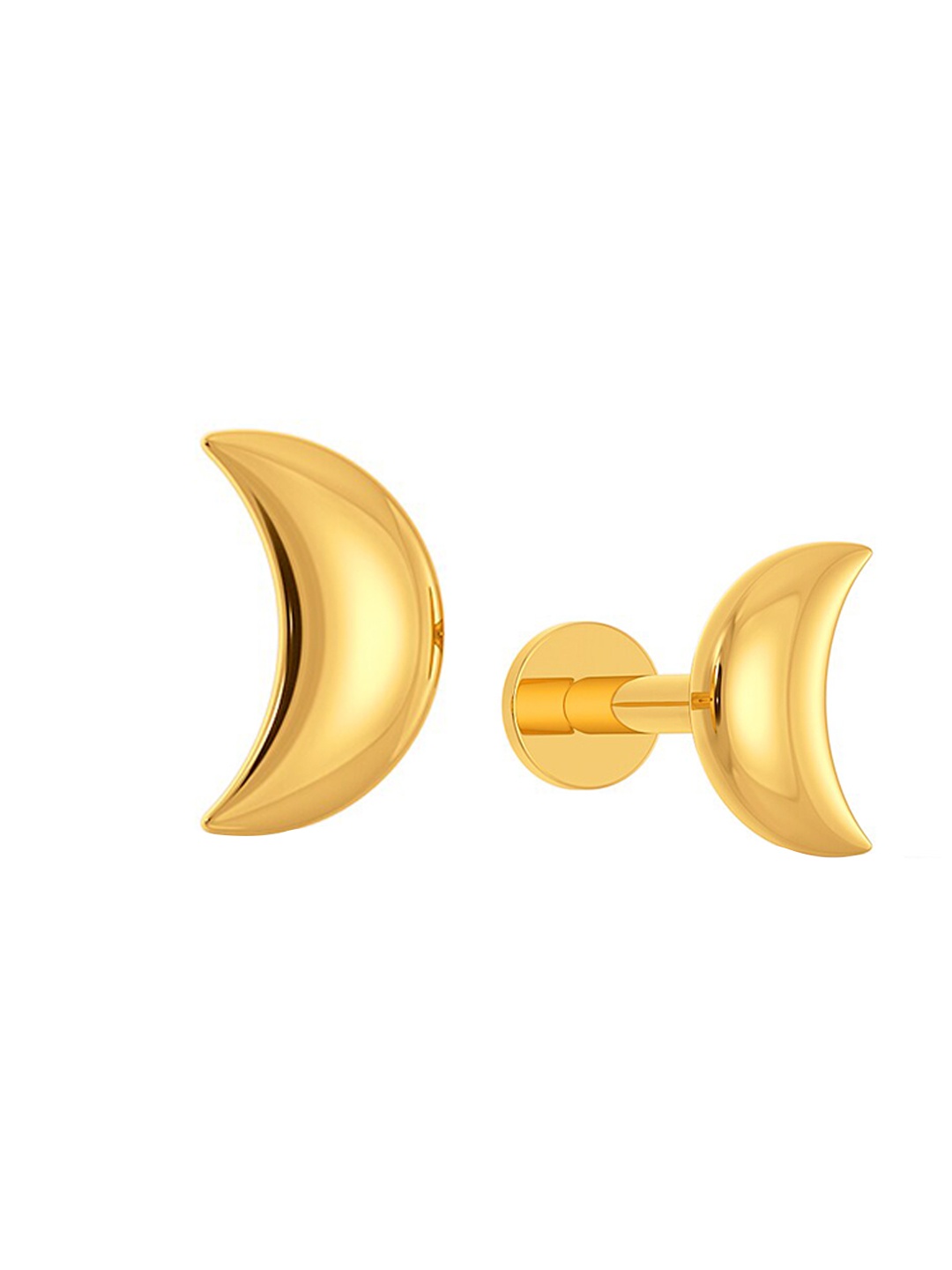 

MELORRA Cresent O Chic 18KT Gold Stud Earrings-1.0gm