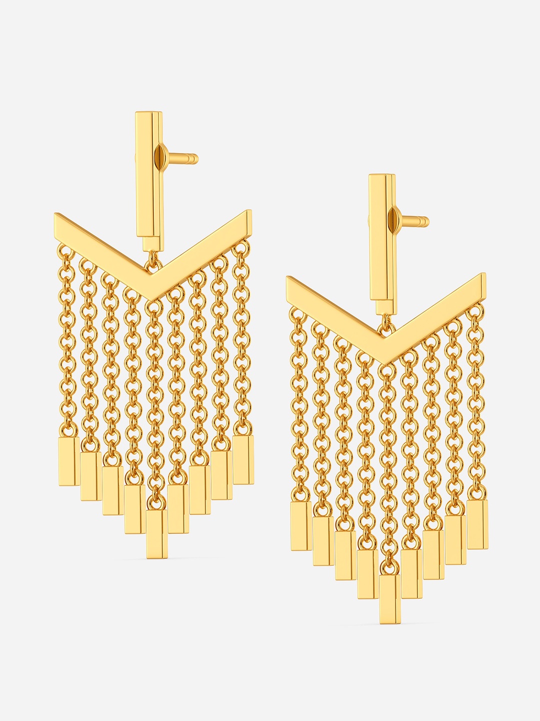 

MELORRA Jolly Fringe 18KT Gold Earrings-6.82gm