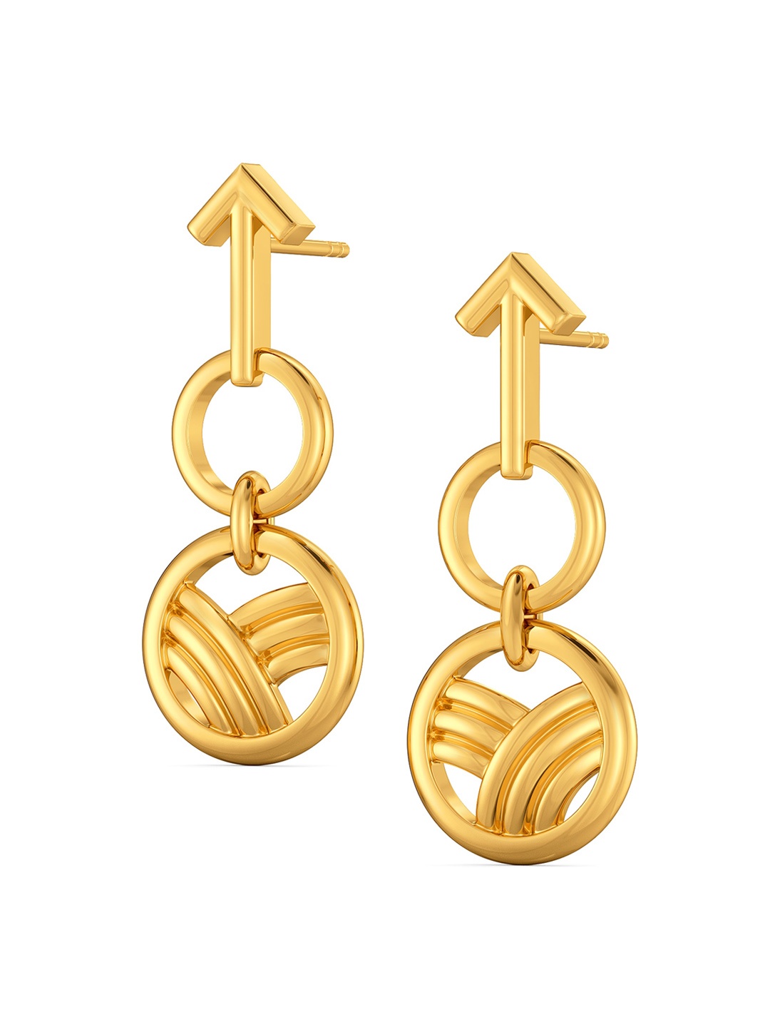 

MELORRA Love Advocate 18KT Gold Drop Earrings- 7.44gm, Yellow