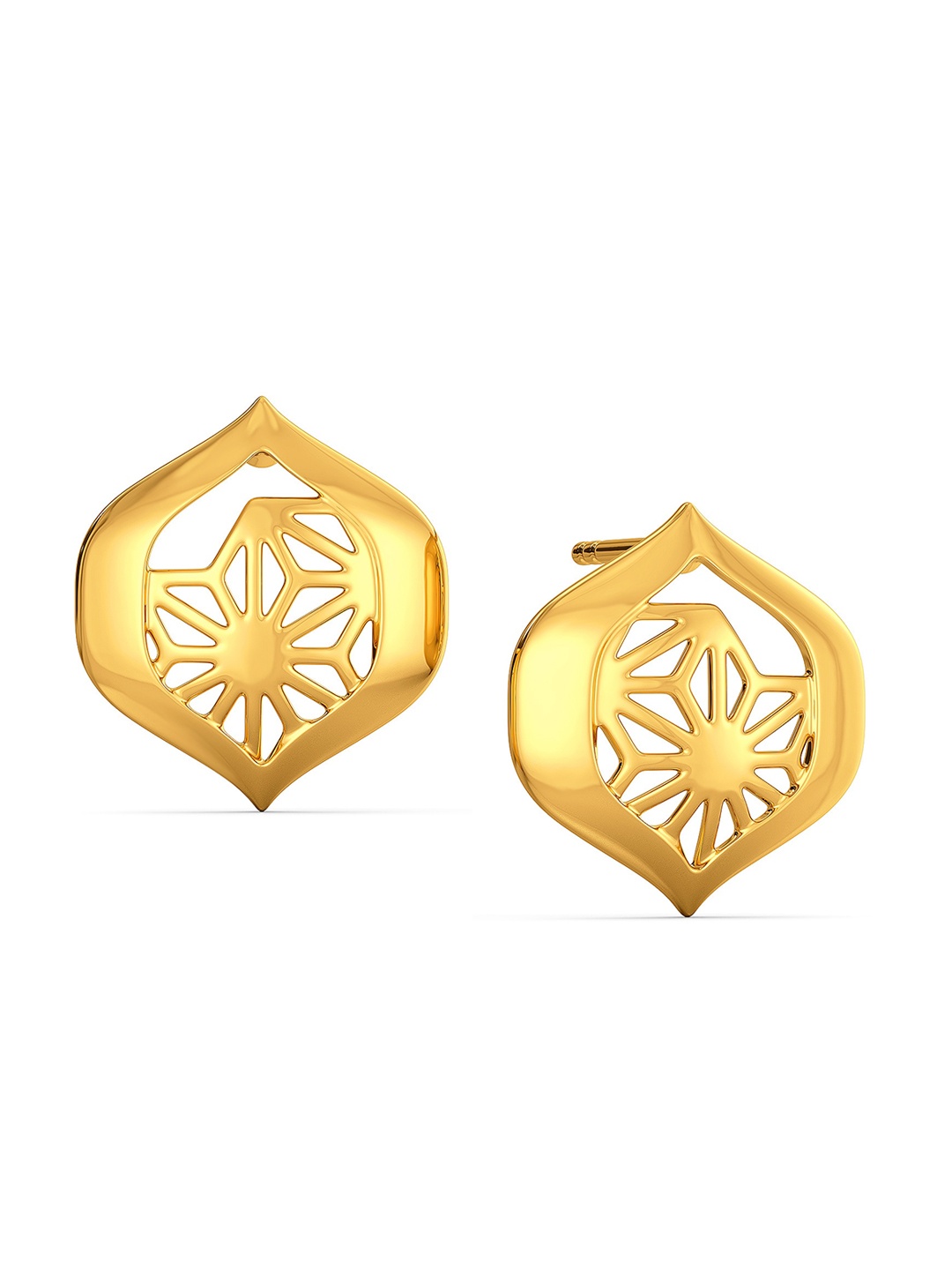 

MELORRA Dare to Bare 18KT Gold Stud Earrings-3.03gm