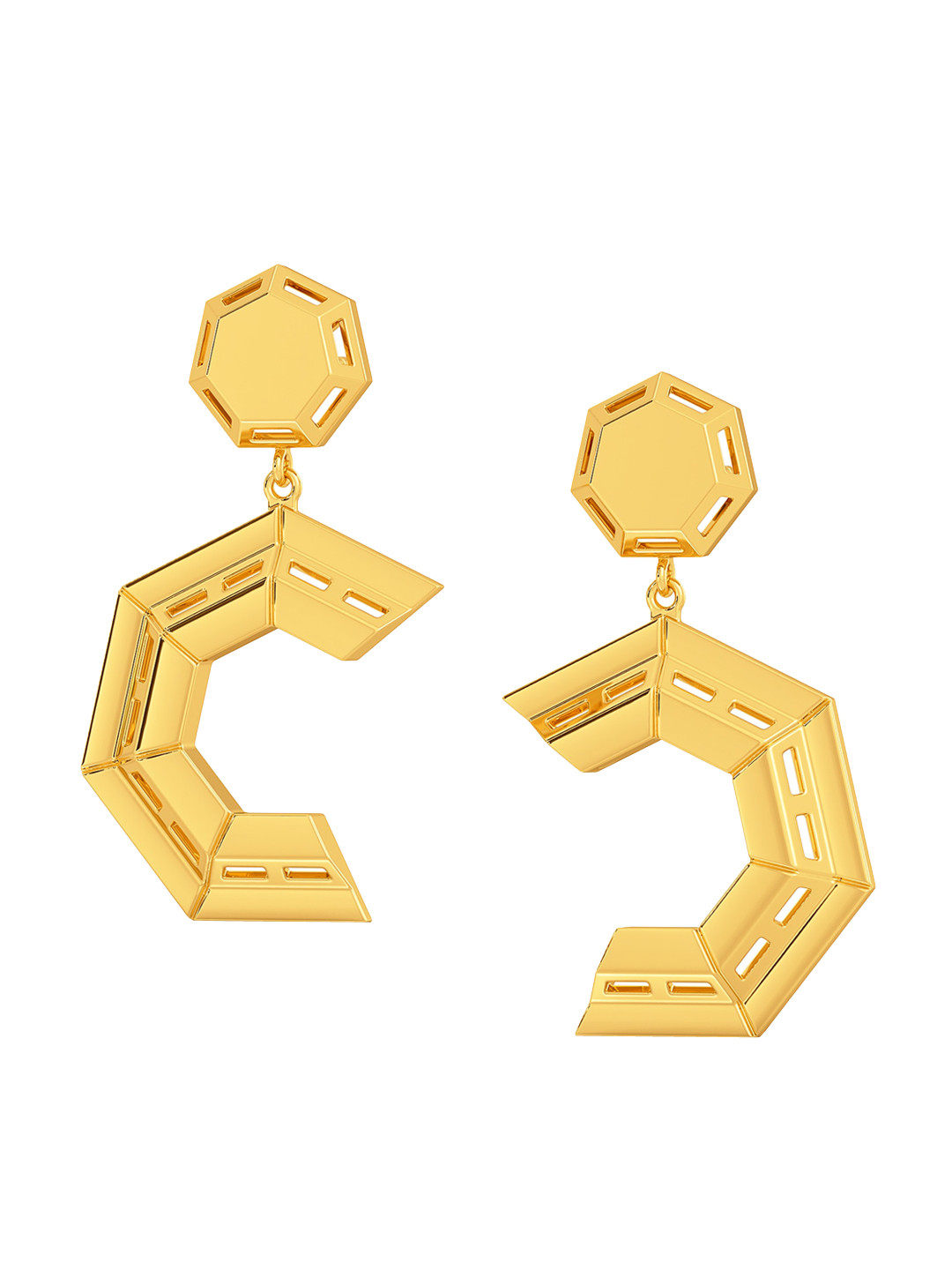 

MELORRA Angle Appeal 18KT Gold Earrings - 7.62 gm