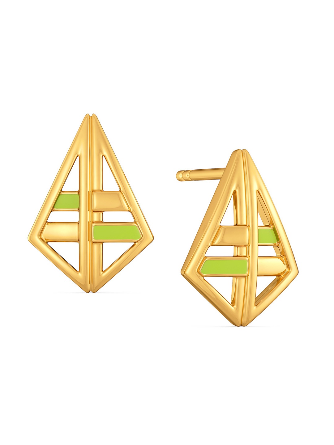 

MELORRA Neon Nintendo 18KT Gold Stud Earrings-2.27gm