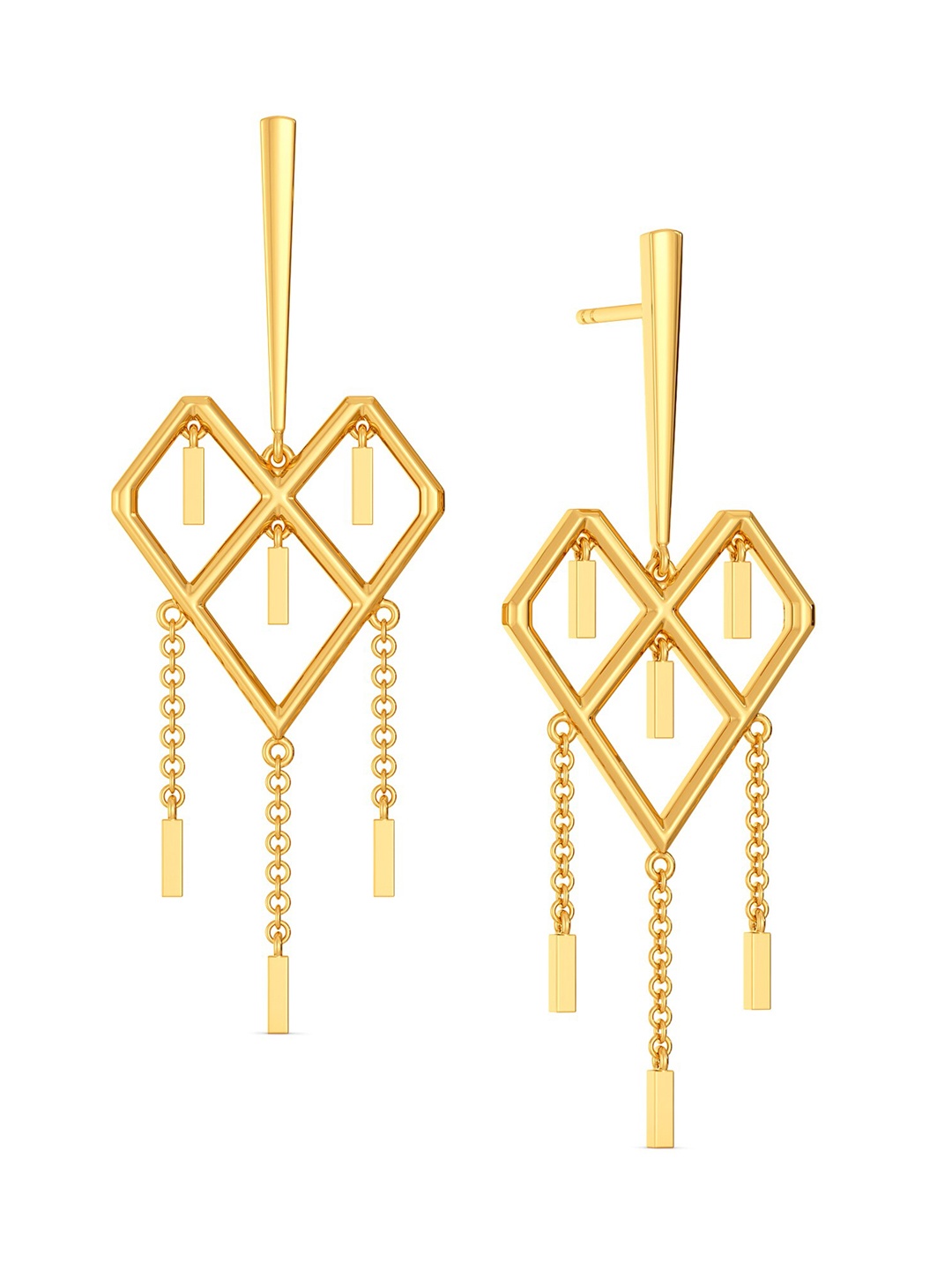 

MELORRA Fringe Crush 18KT Gold Dangle Earrings-7.48gm