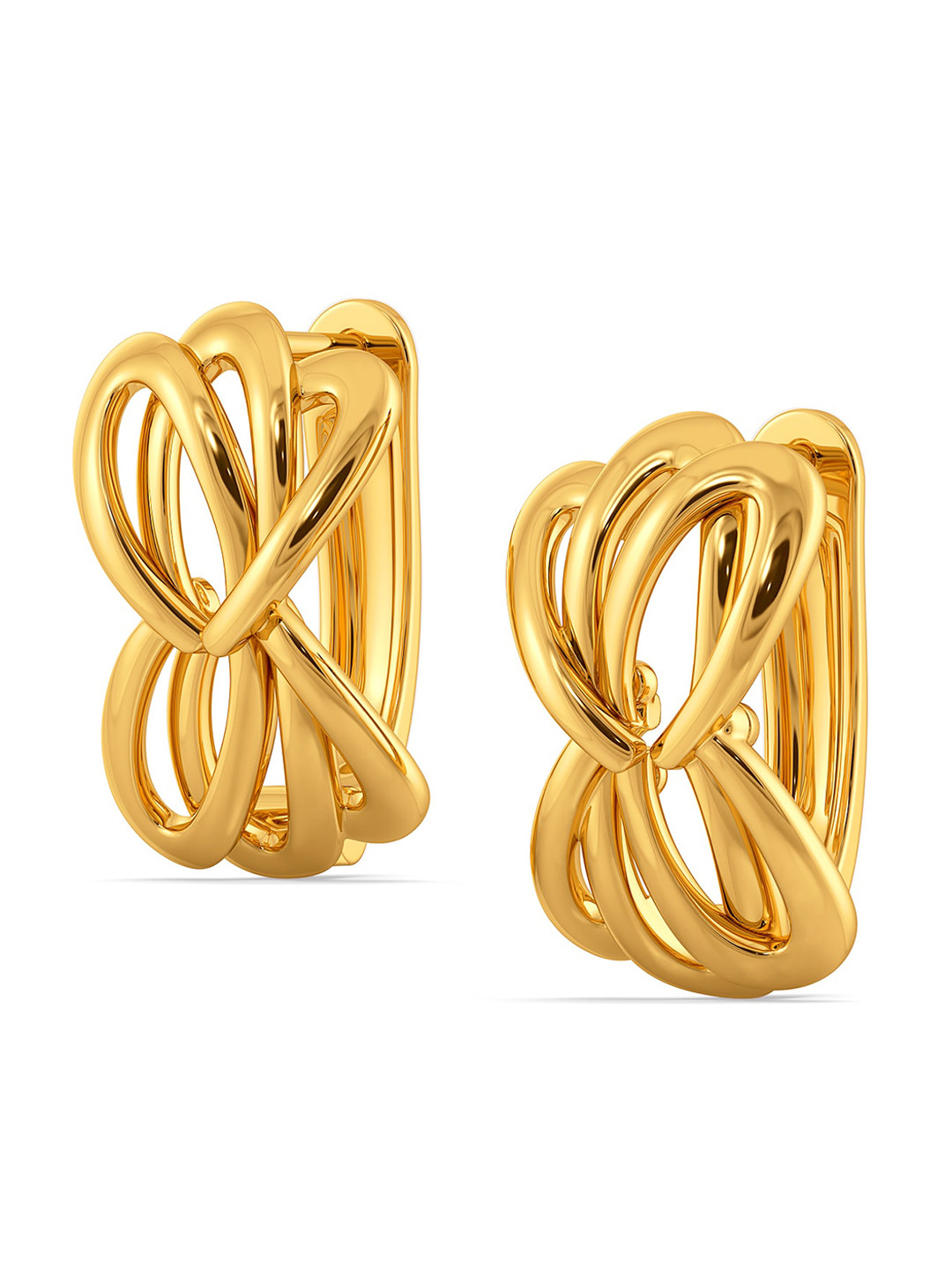 

MELORRA Rock Rebel 18KT Gold Hoop Earrings-7.66gm