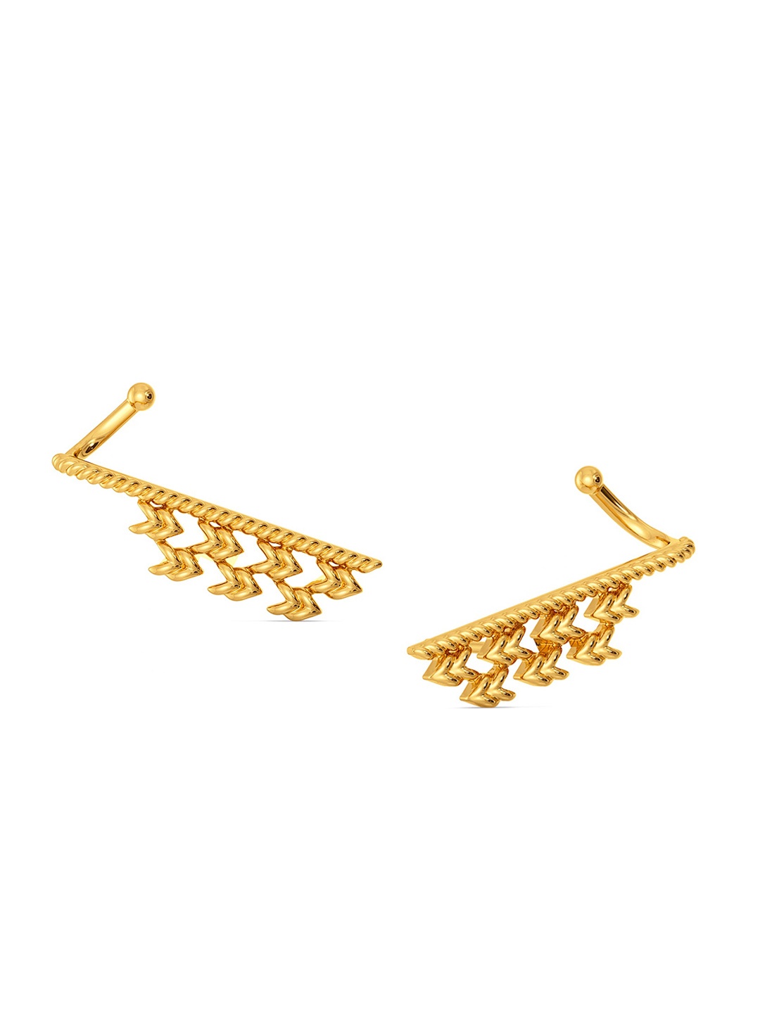 

MELORRA Parade O Braid 18KT Gold Stud Earrings-3.84gm