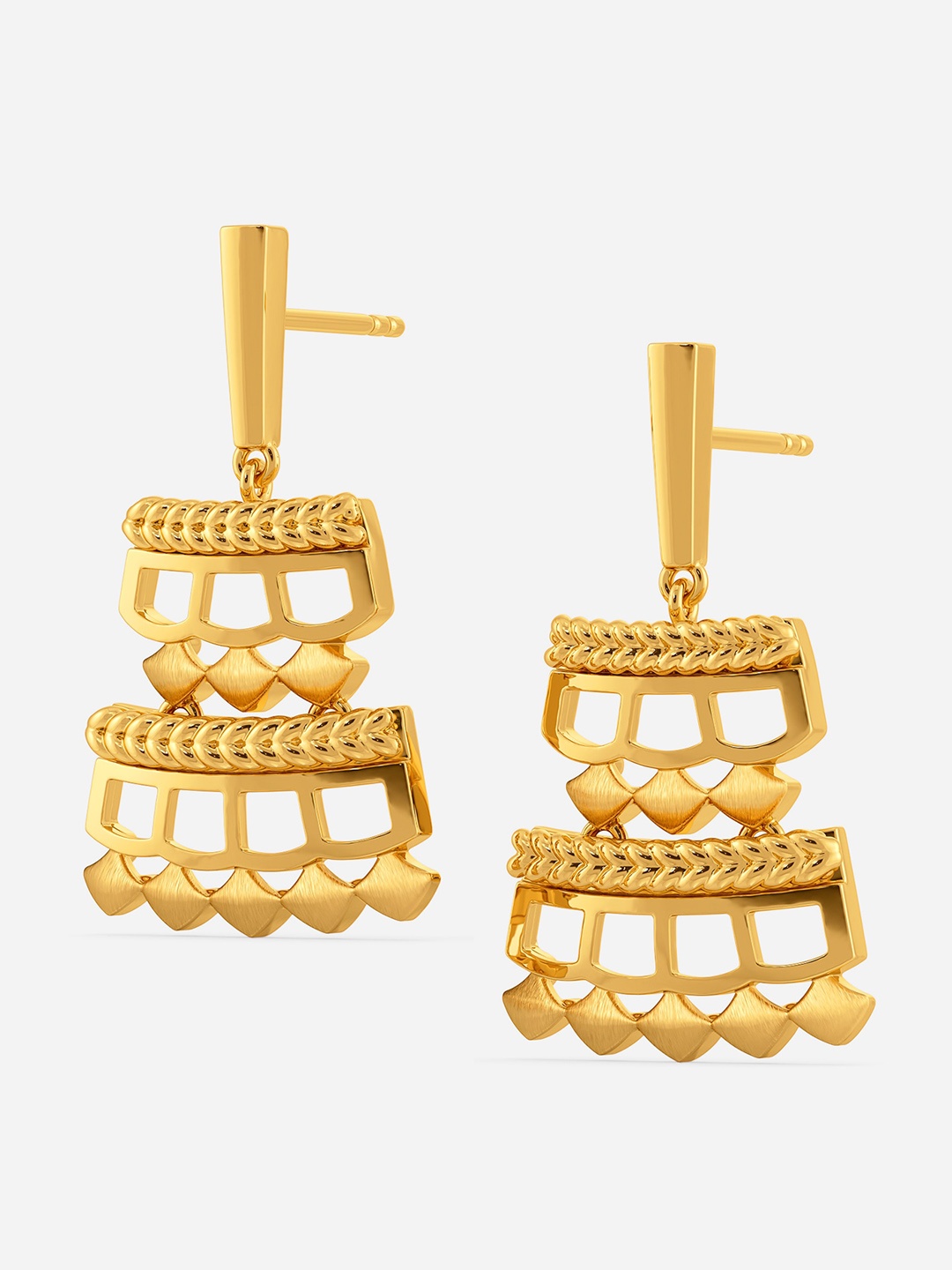 

MELORRAWicker Vibes 18KT Gold Drop Earring-7.36gm