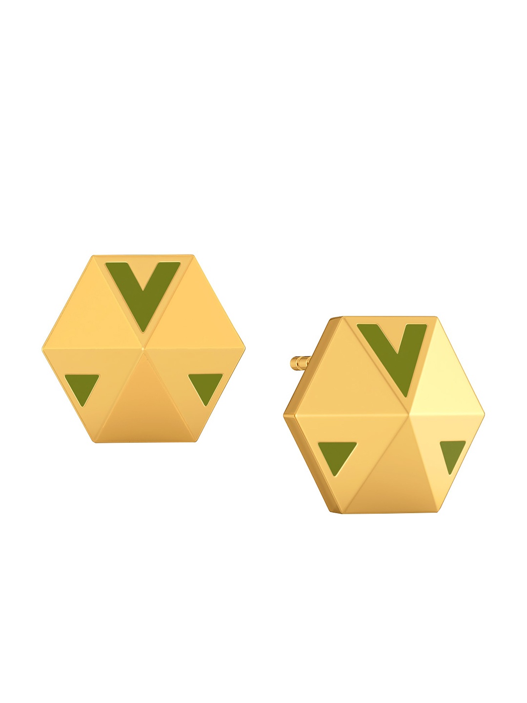 

MELORRA Camouflage Craze 18KT Gold Stud Earrings - 5.17 gm